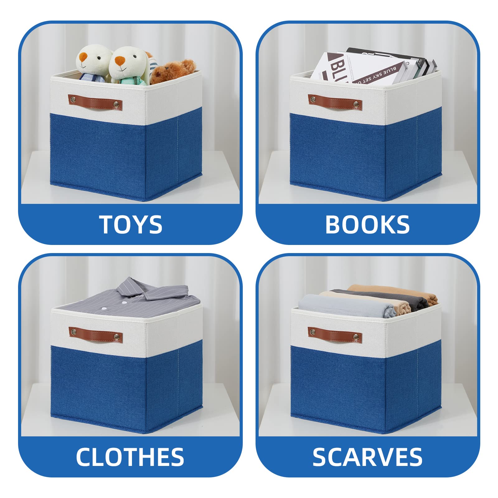 11 Storage Cube Bins for Shelves (4 Count)