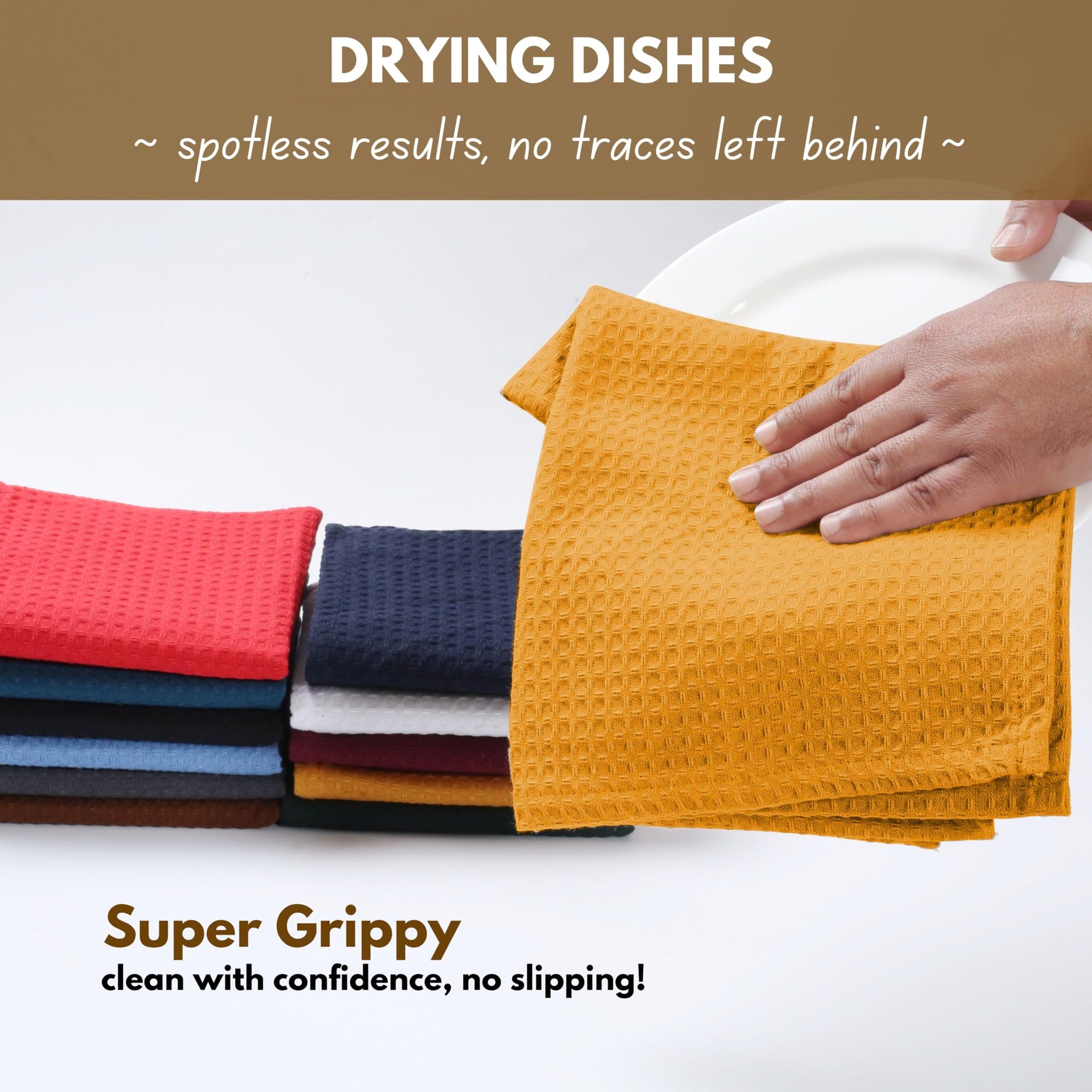 Cotton Kitchen Towel with Hanging Loop 16x26 inches (6 Count)
