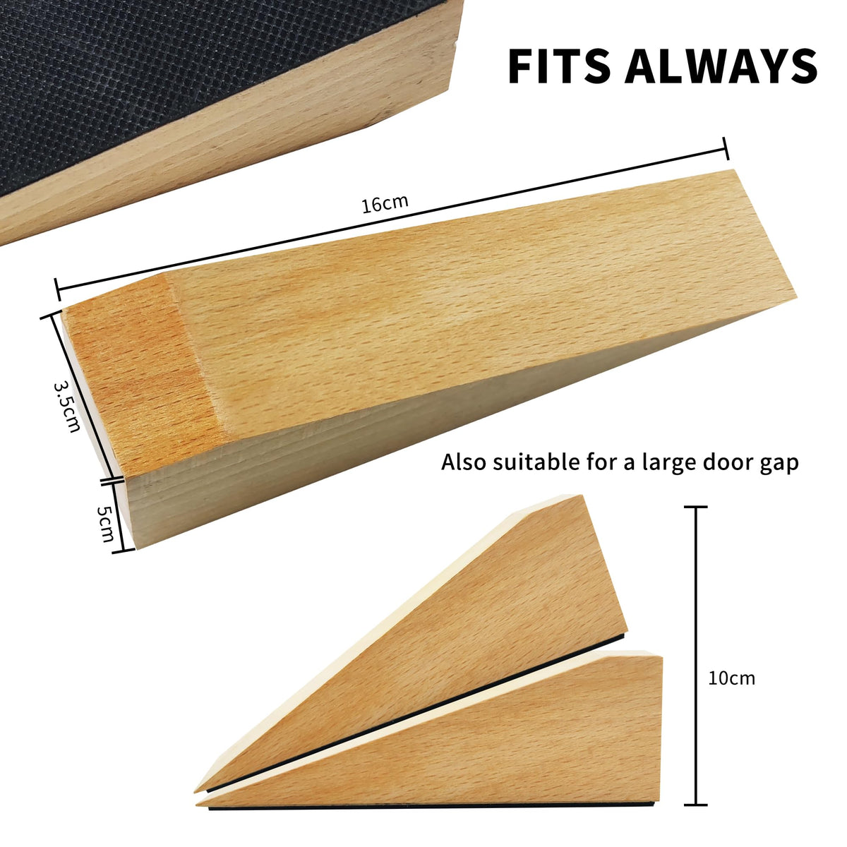 2 Pack Wooden Door Stop