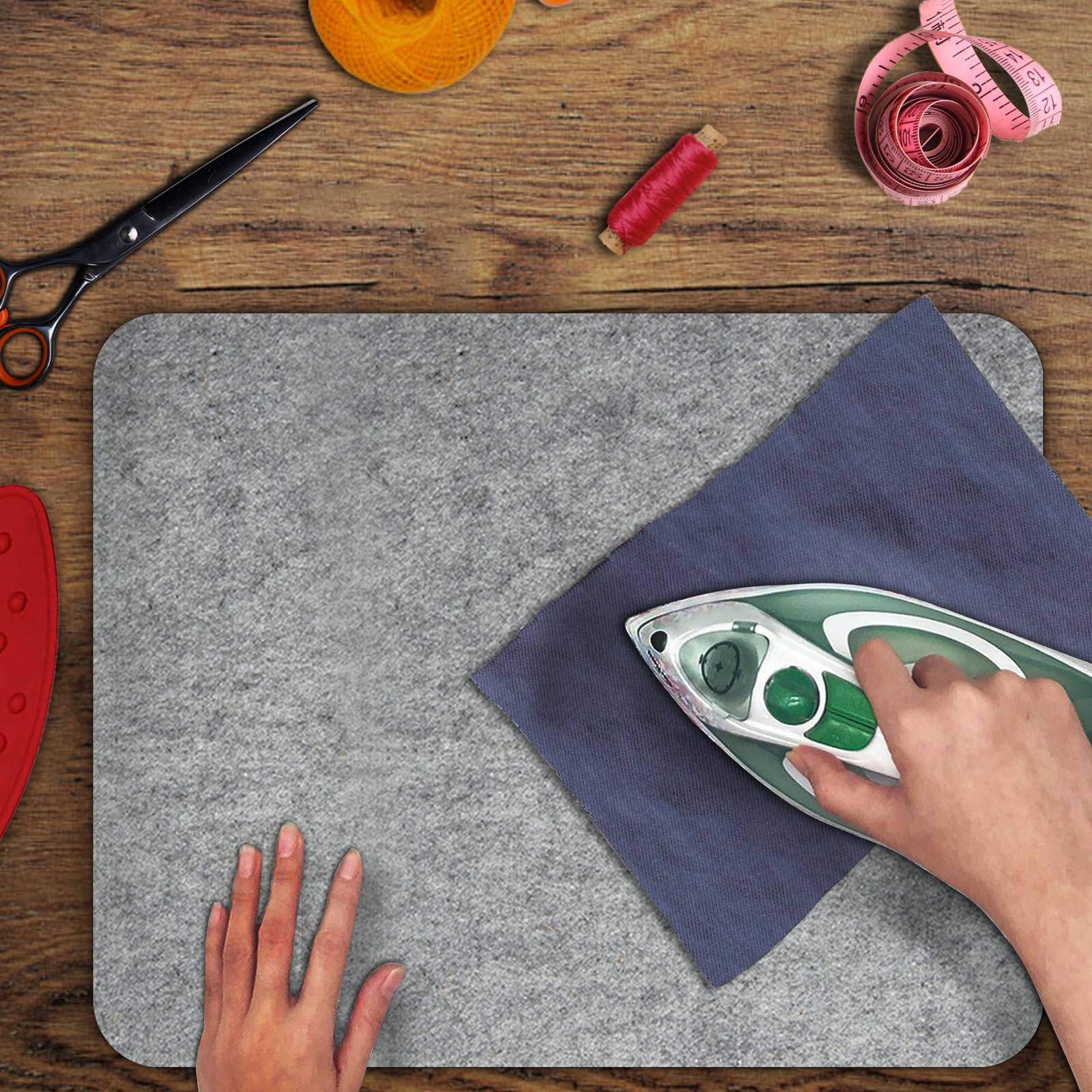 15" x 12" Wool Pressing Mat 100% New Zealand Felted Wool Ironing Mat Pad Blanket for Quilter