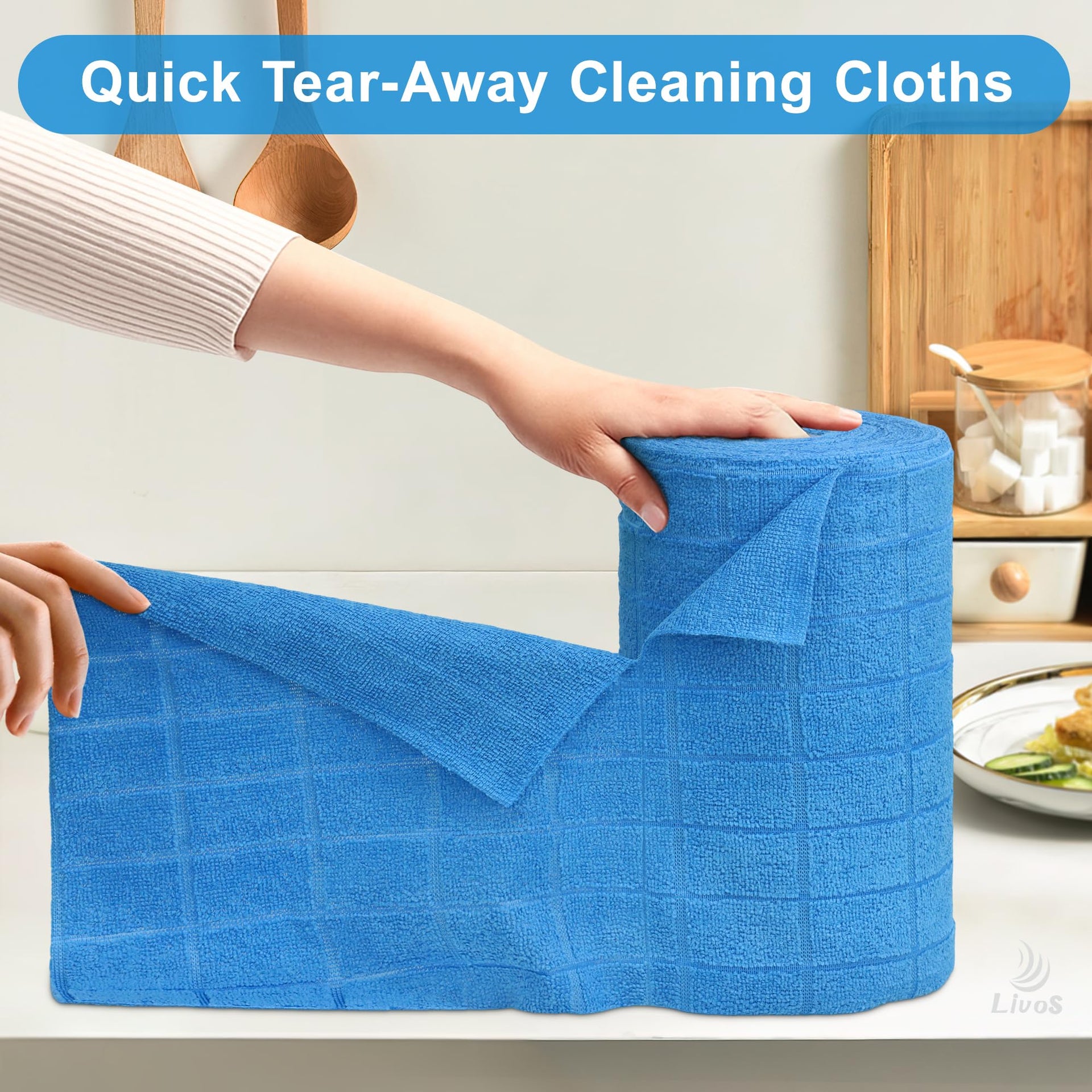 Microfiber Cleaning Cloth Roll (80 Count)