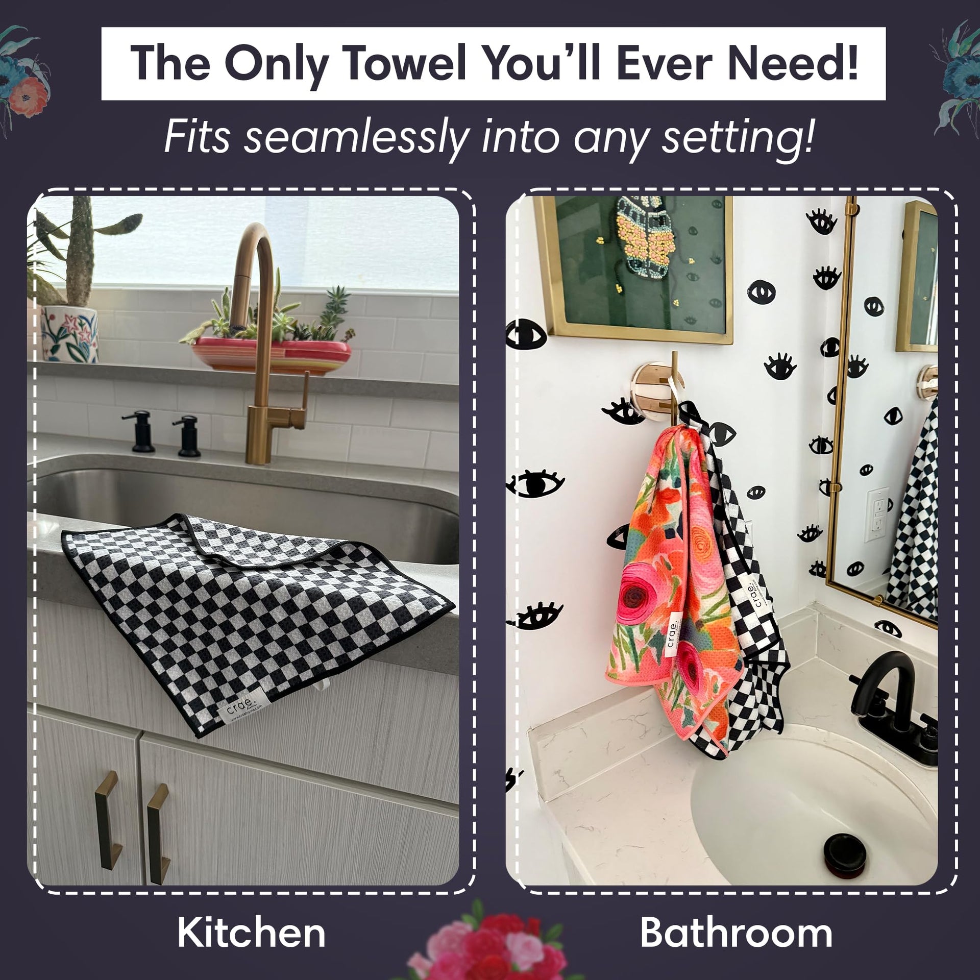 Microfiber Hand Towel & Washcloth Set (2 Count)