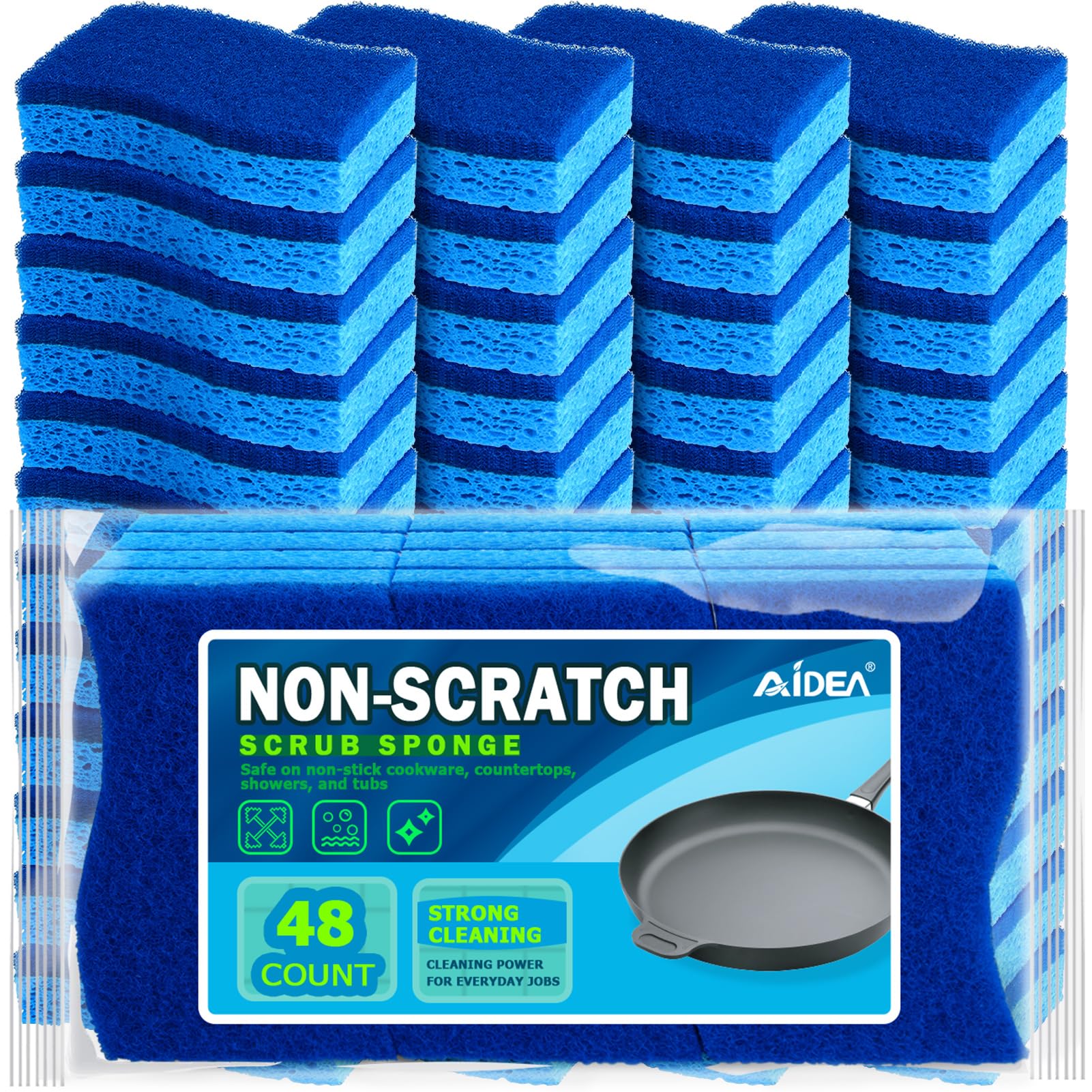 Non Scratch Scrub Sponge (48 Count)