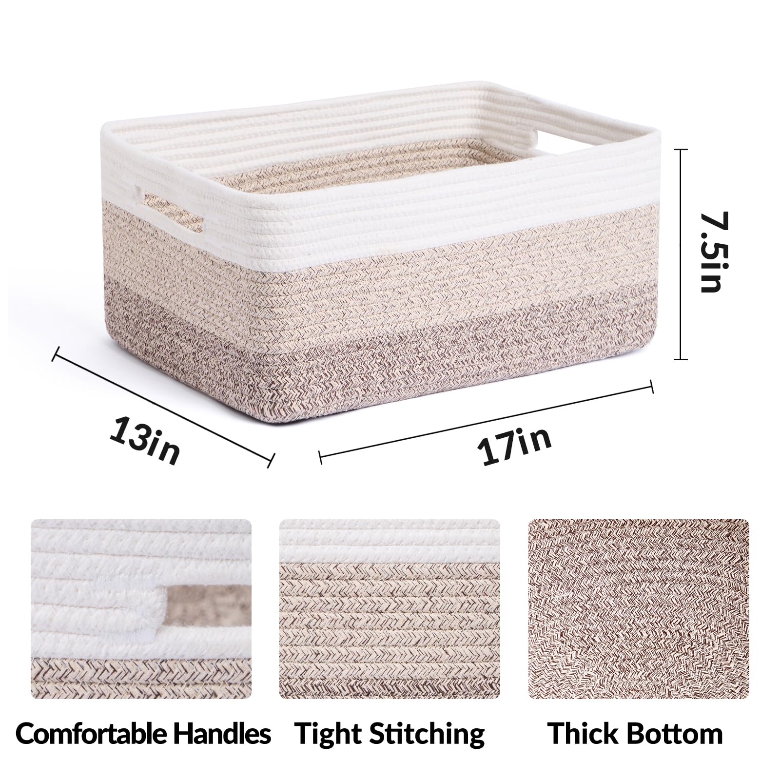 Large Storage Baskets for Organizing (4 Count)