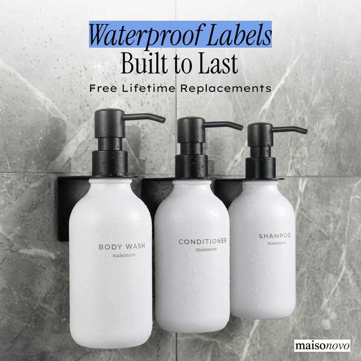 Shampoo and Conditioner Dispenser (3 Count)