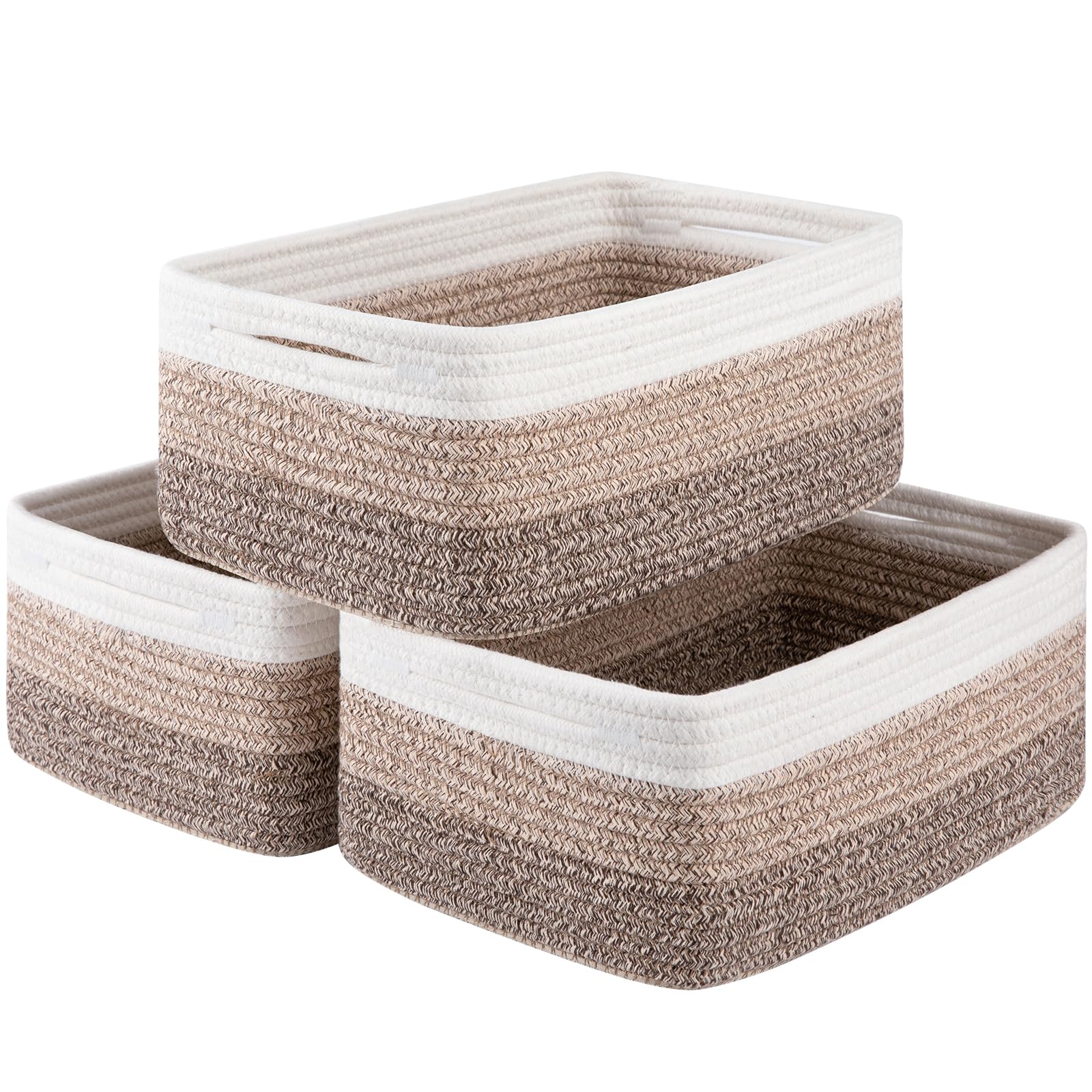 3 Pack Small Storage Baskets for Organizing (3 Count)