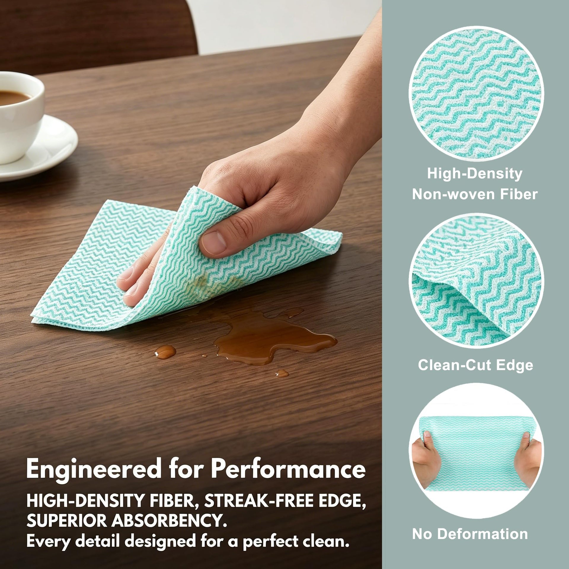 Disposable Dish Cloth and Cleaning Handi Wipes (100 Count) - ModHome Supplies