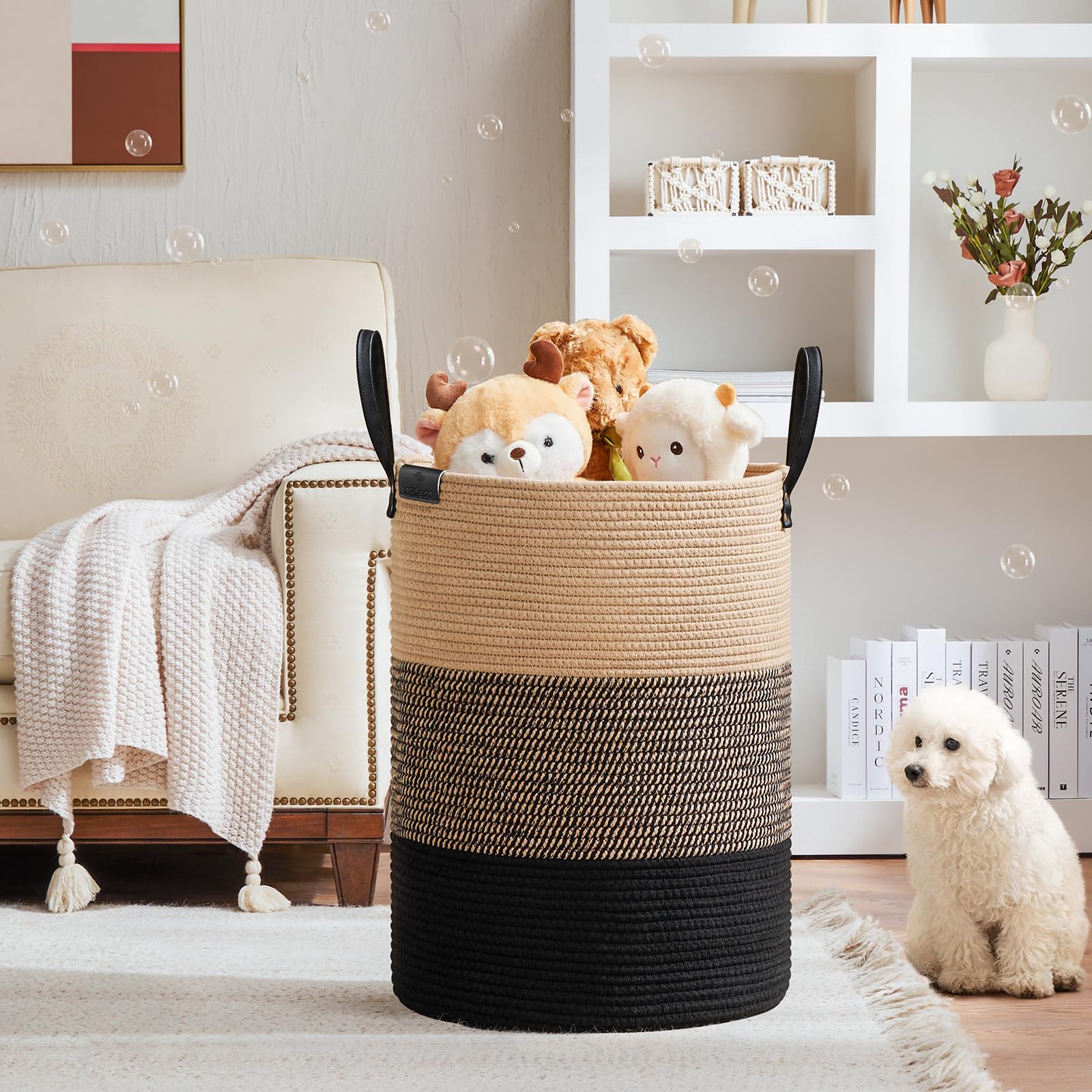 100L Tall Woven Rope Laundry Hamper (3381.4023 Fl Oz) - ModHome Supplies
