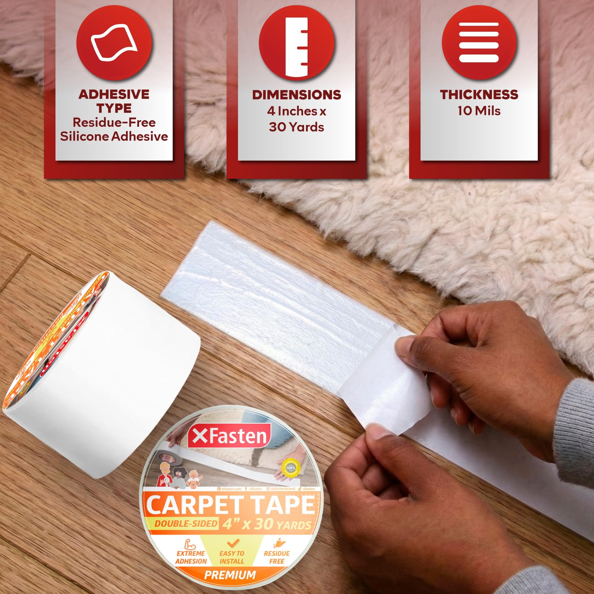 Double Sided Carpet Tape for Area Rugs