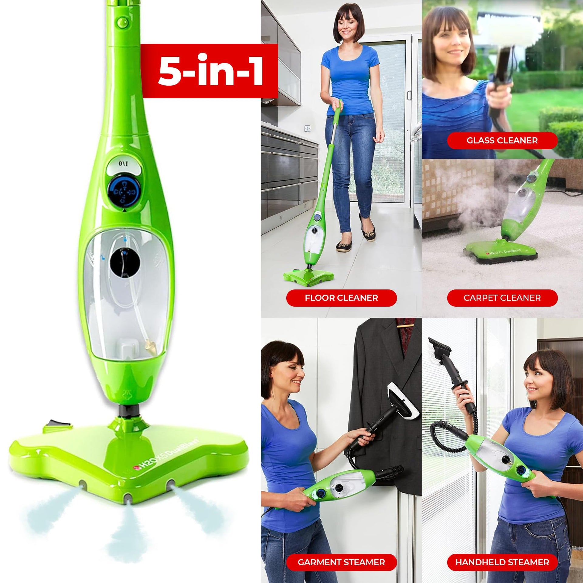 X5 Dual Blast Steam Mop & Handheld Steam Cleaner