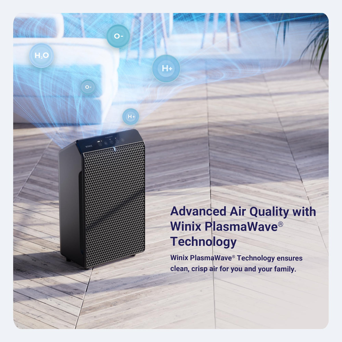 5520 Air Purifier for Home Large Room Up to 1882 Ft² in 1 Hr With Air Quality Monitor