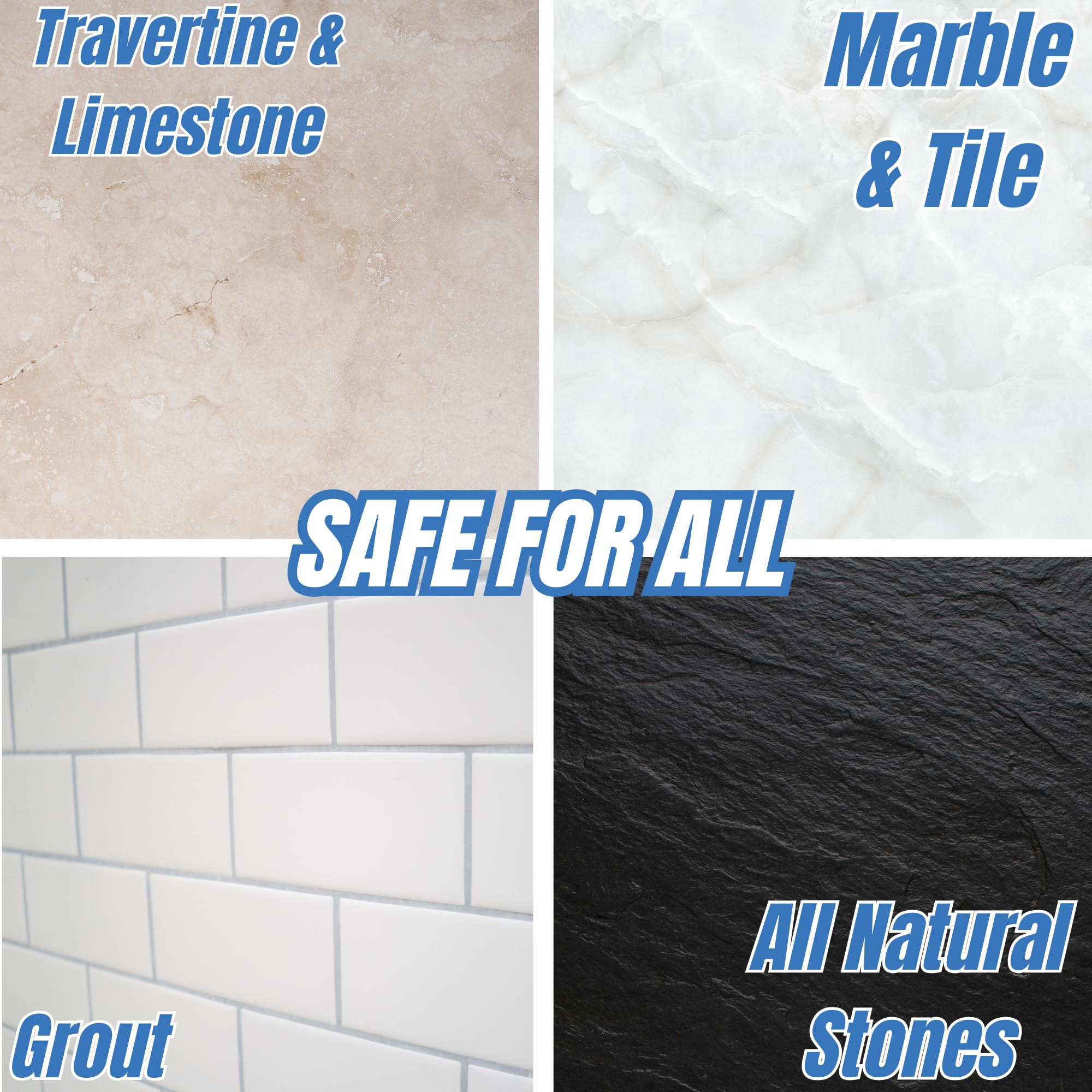 Natural Stone Shower Sealer Quart + Ultimate Grout Cleaner with Brush Quart (64 Fl Oz)