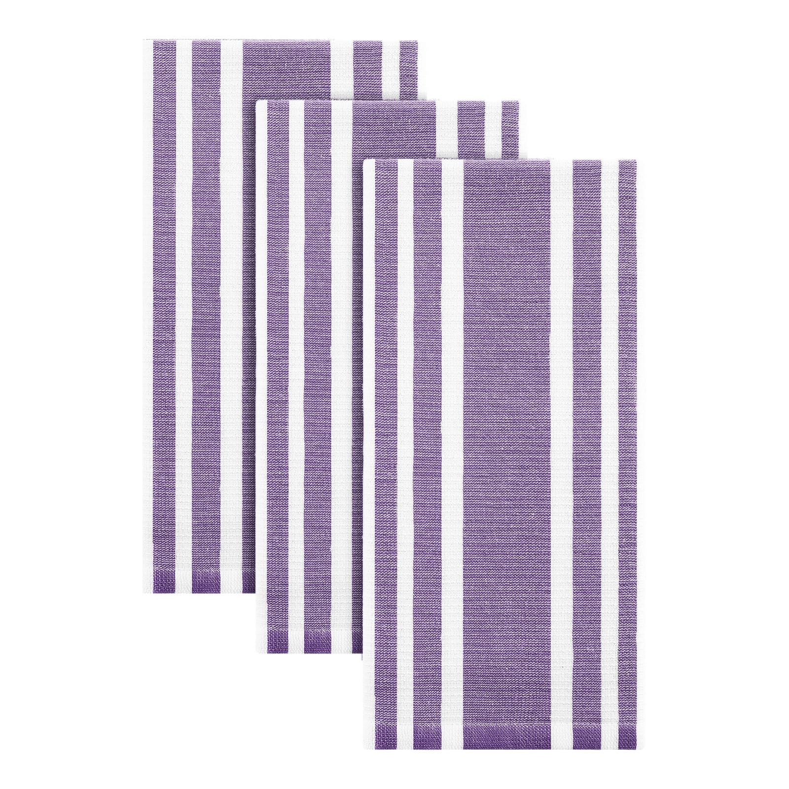 Premium Cotton Stripe Kitchen Towels 3 Pack (3 Count)