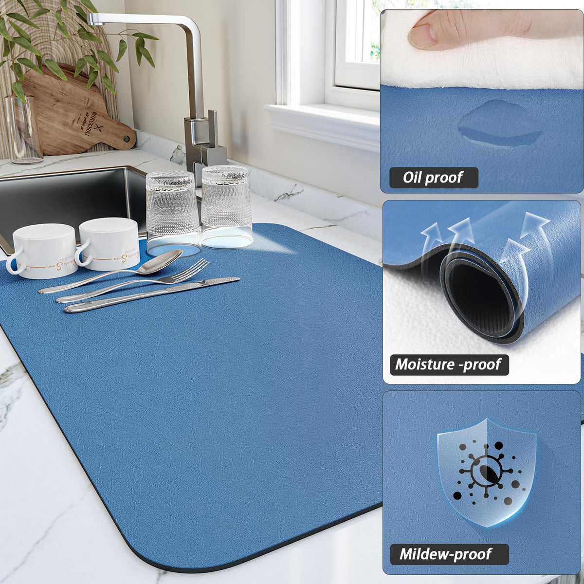 Dish Drying Mat for Kitchen Counter