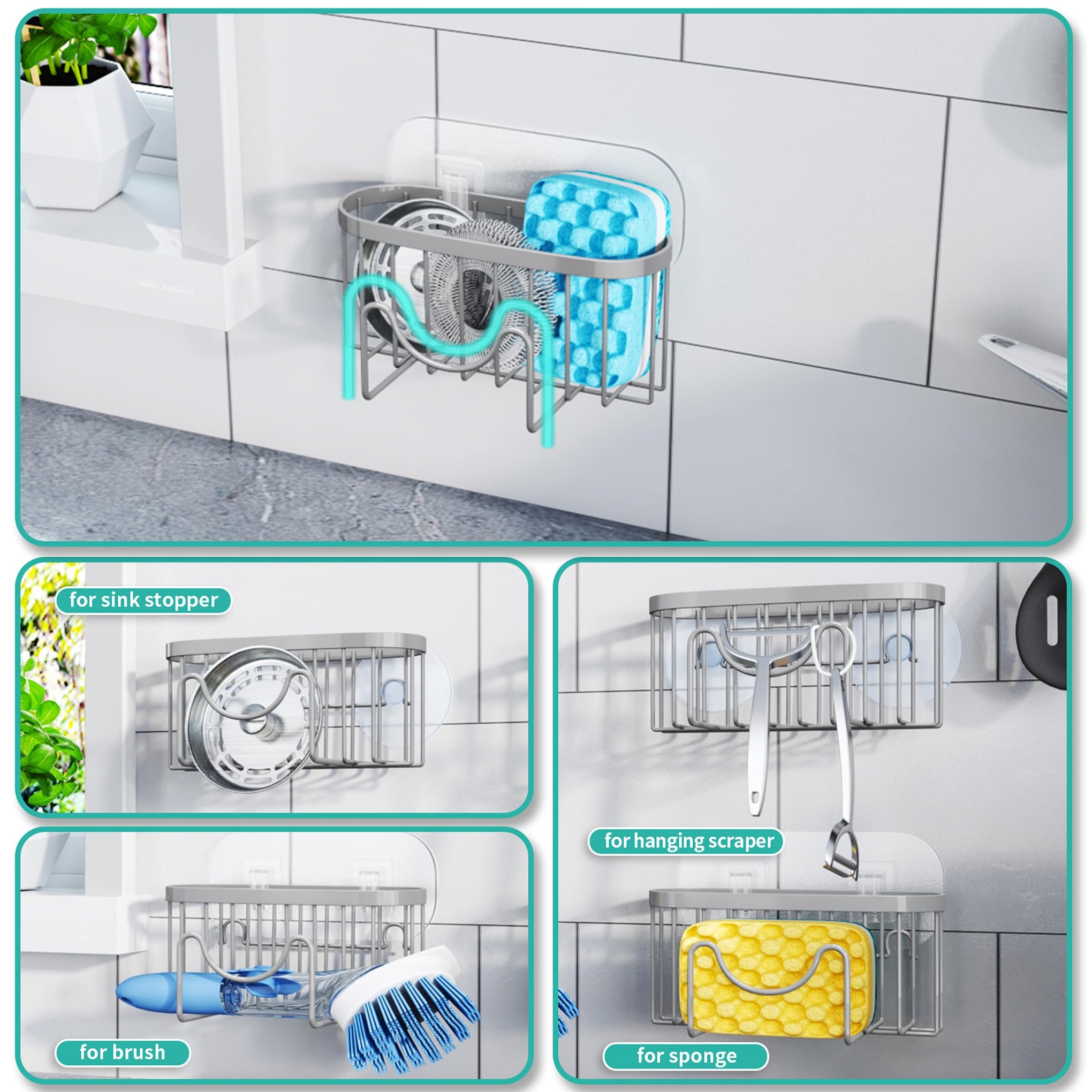 Sponge Holder for Kitchen Sink
