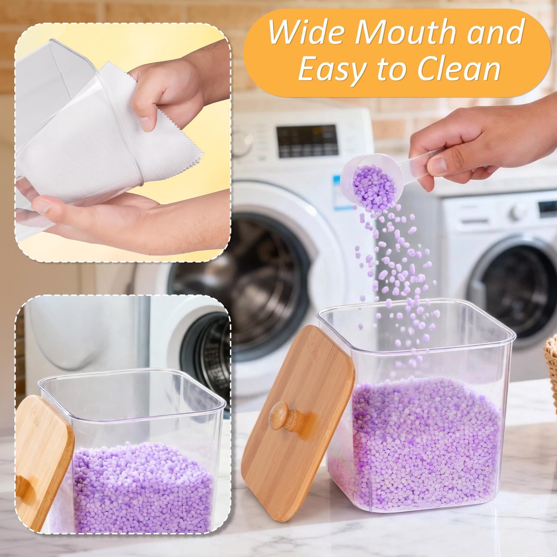 3 Pack Laundry Pods Container & Dryer Sheet Holder Set