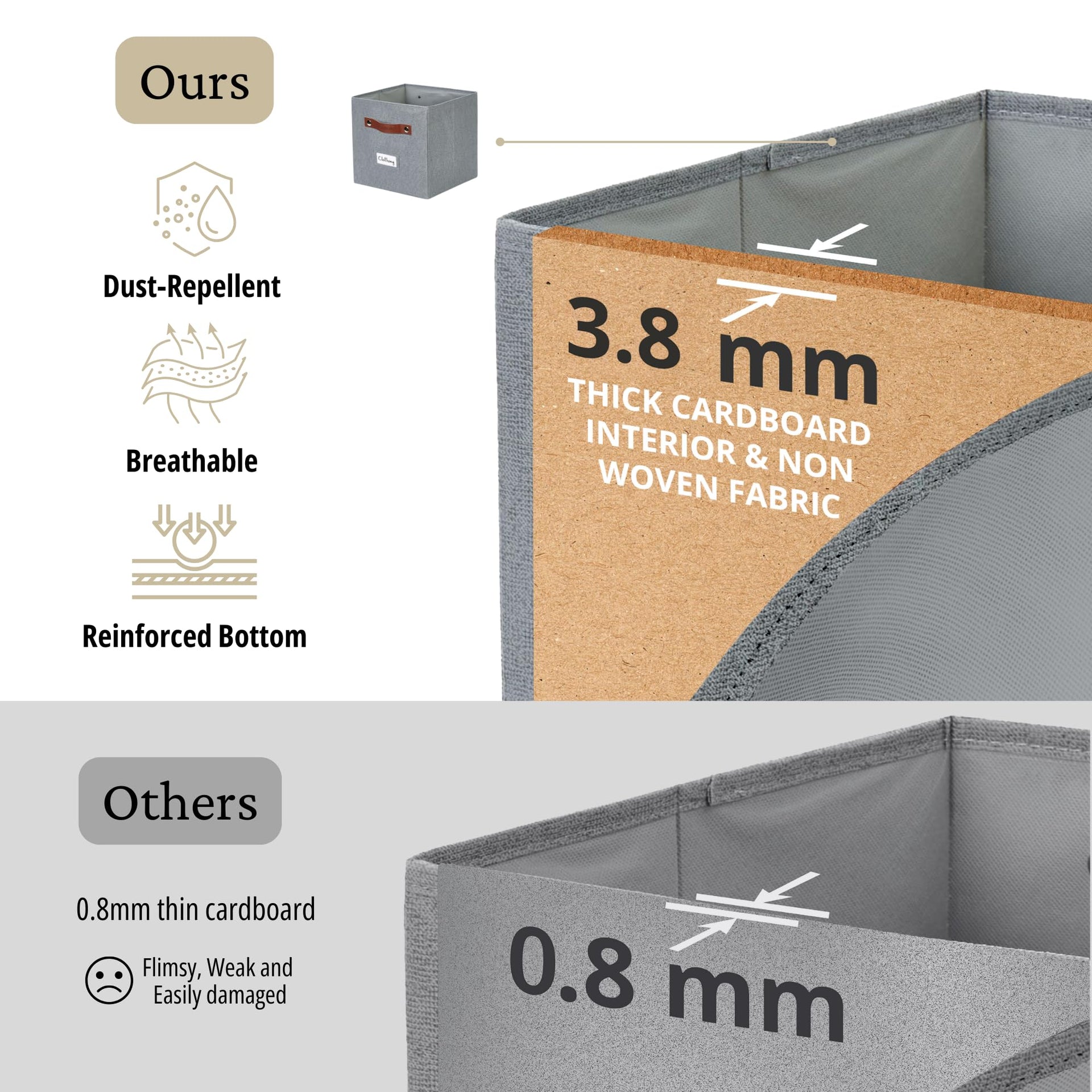 Storage Bins Cube Storage Bin with Labels (6 Count)