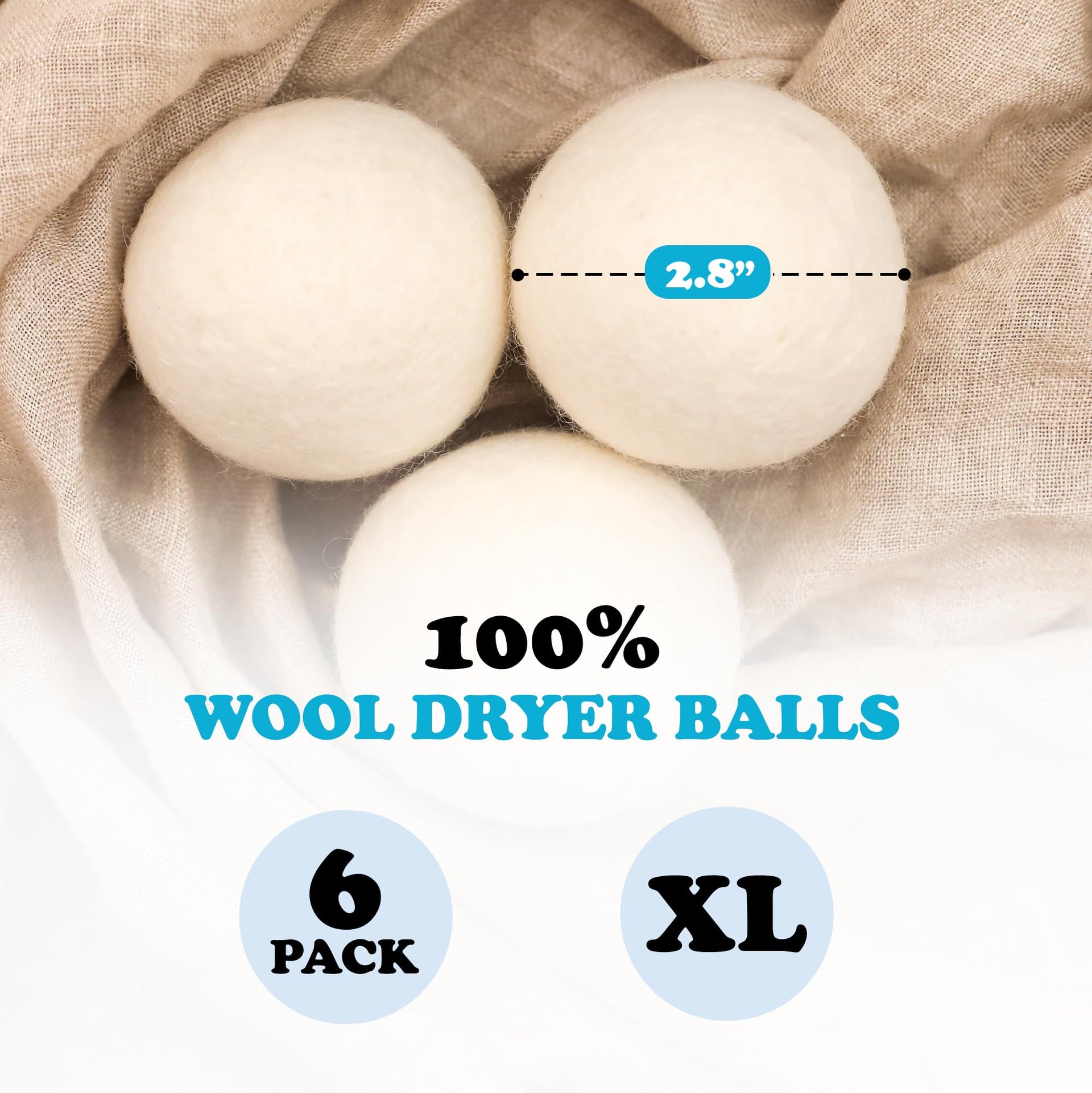 Wool Dryer Balls (6 Count)