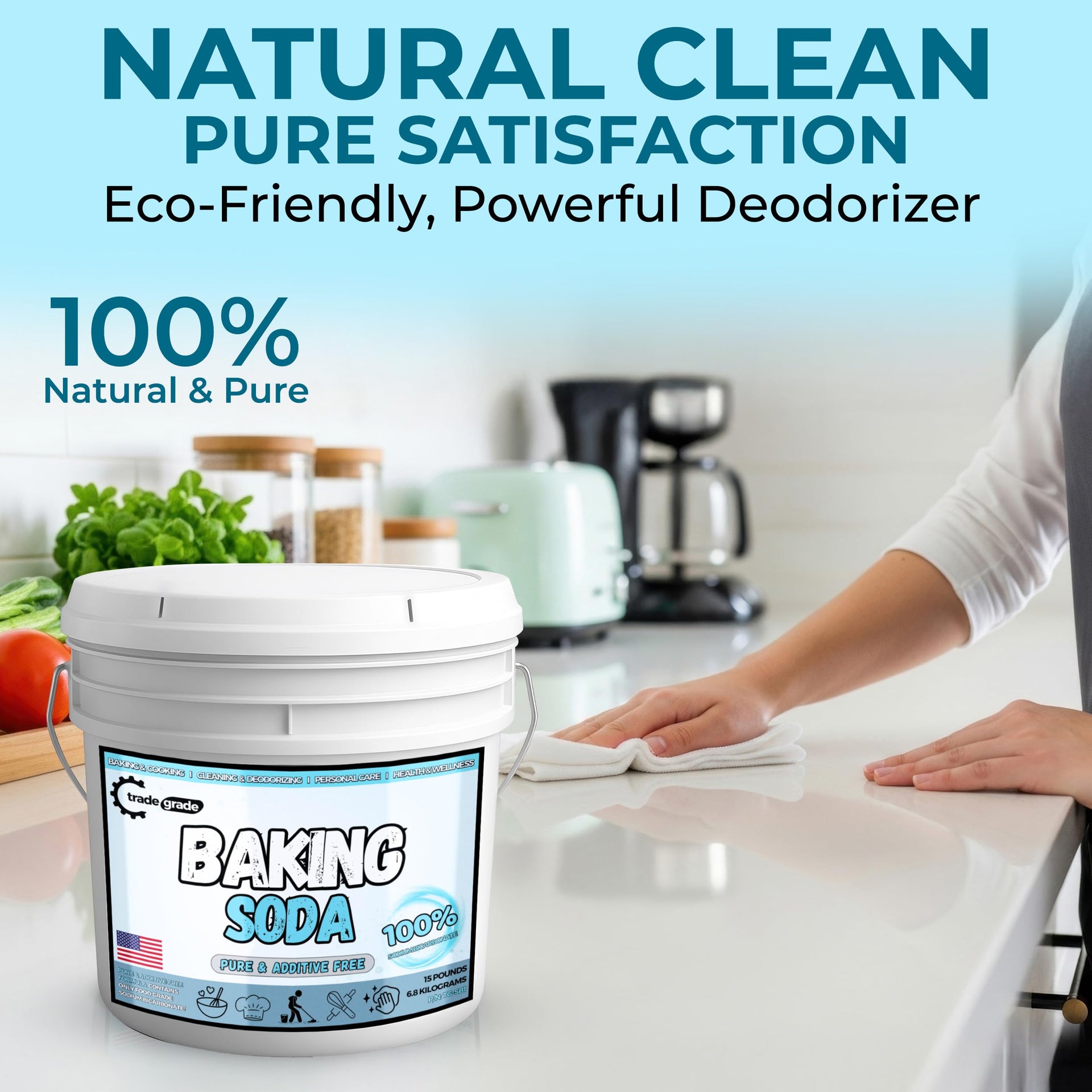 TradeGrade Pure Baking Soda Powder (240 Ounce)