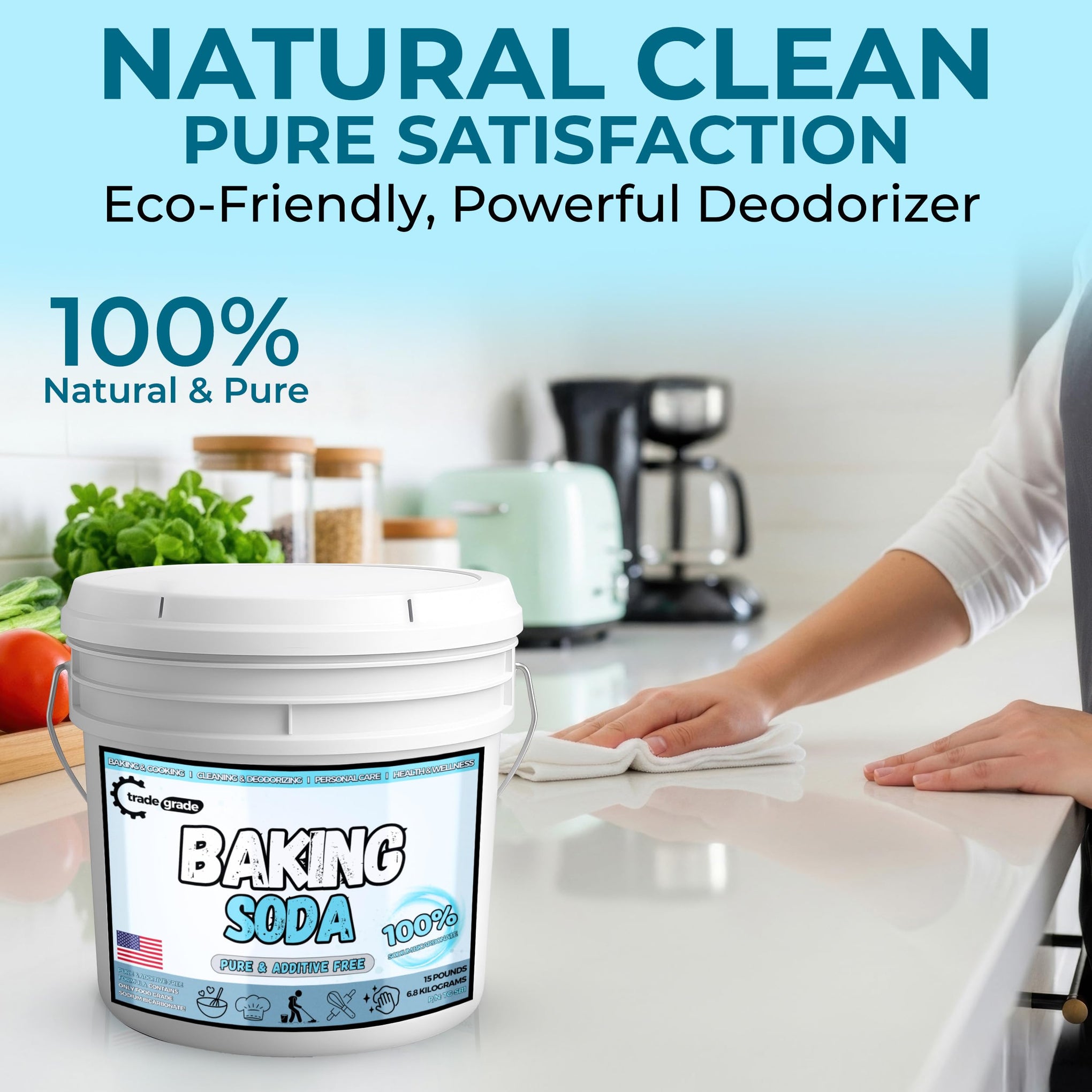 TradeGrade Pure Baking Soda Powder (240 Ounce)