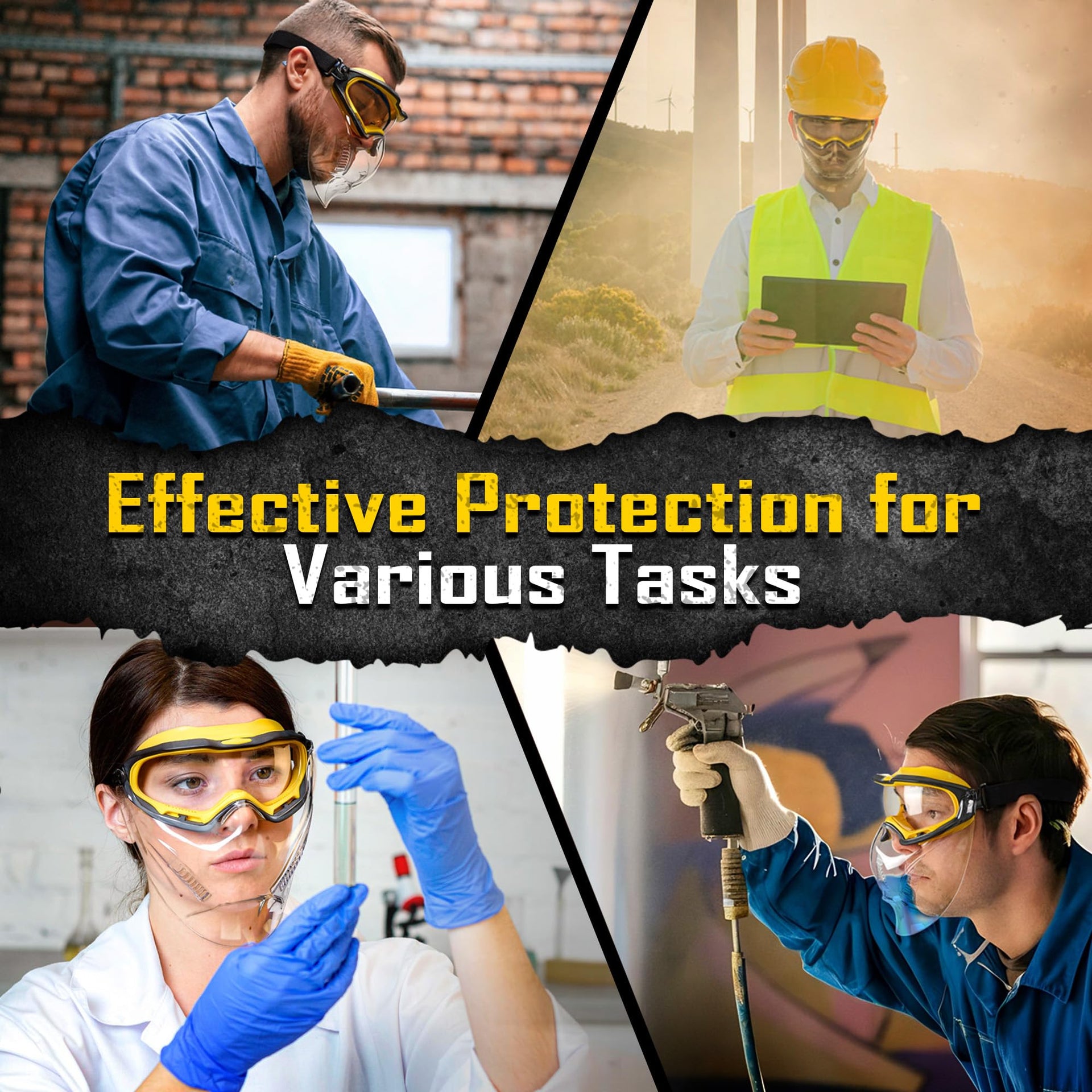 Safety Goggles with Face Shield Mask