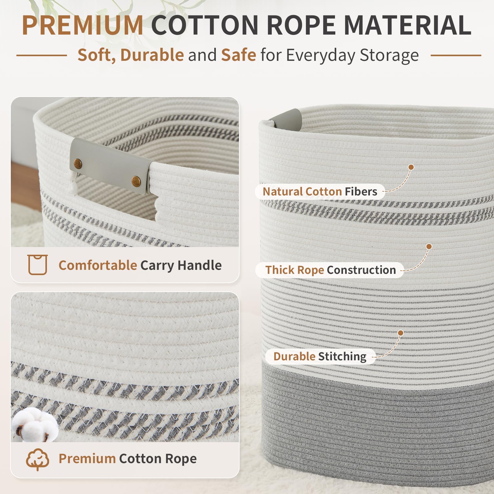 Laundry Basket with Handles