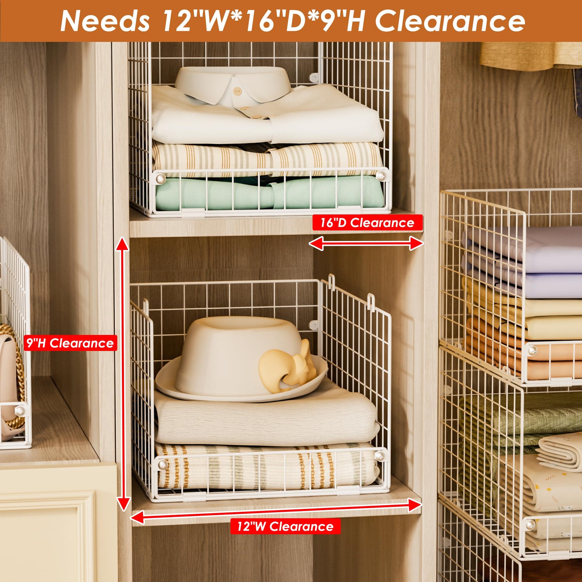 Stackable Closet Organizers and Storage