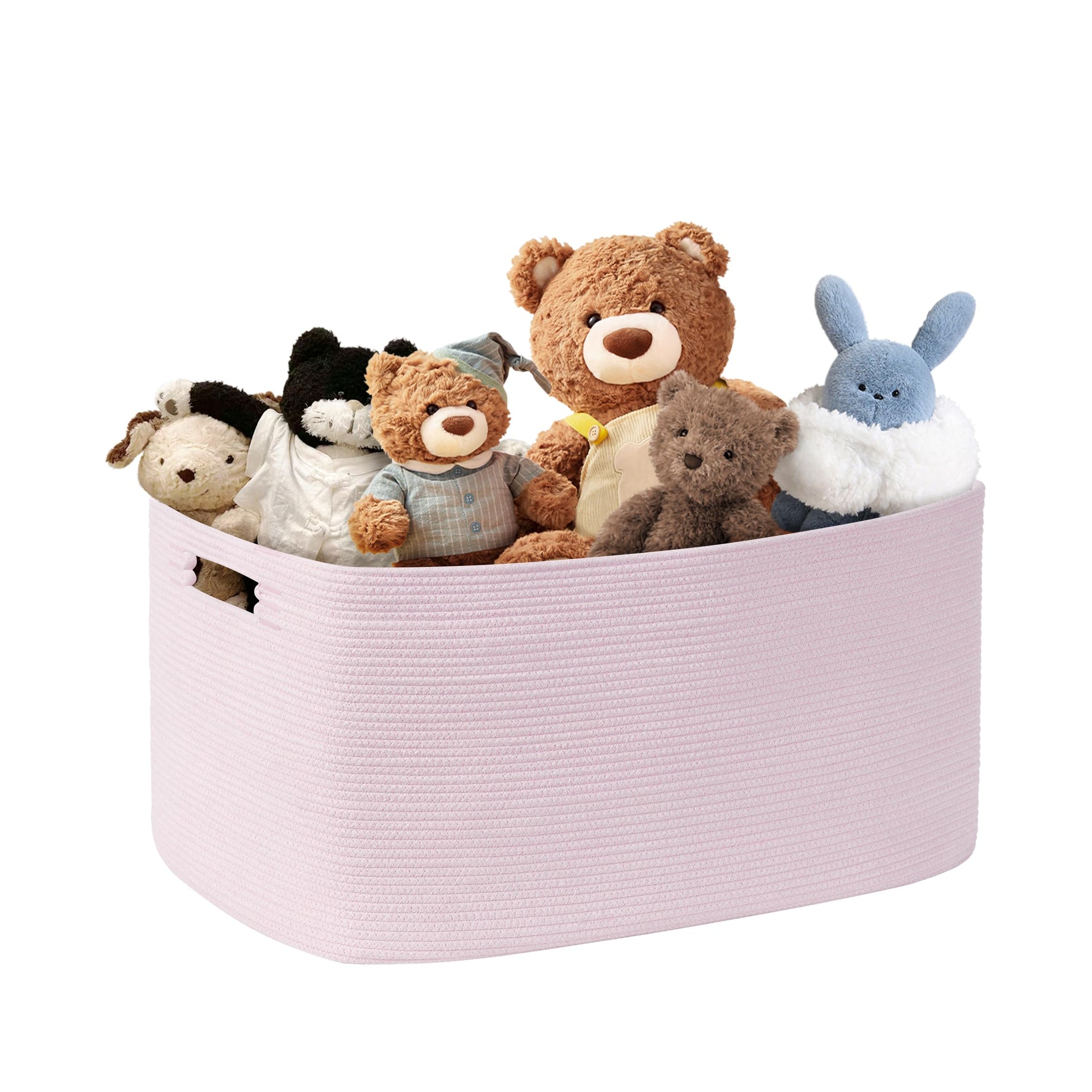 60L Woven Laundry Basket Hamper with Handles