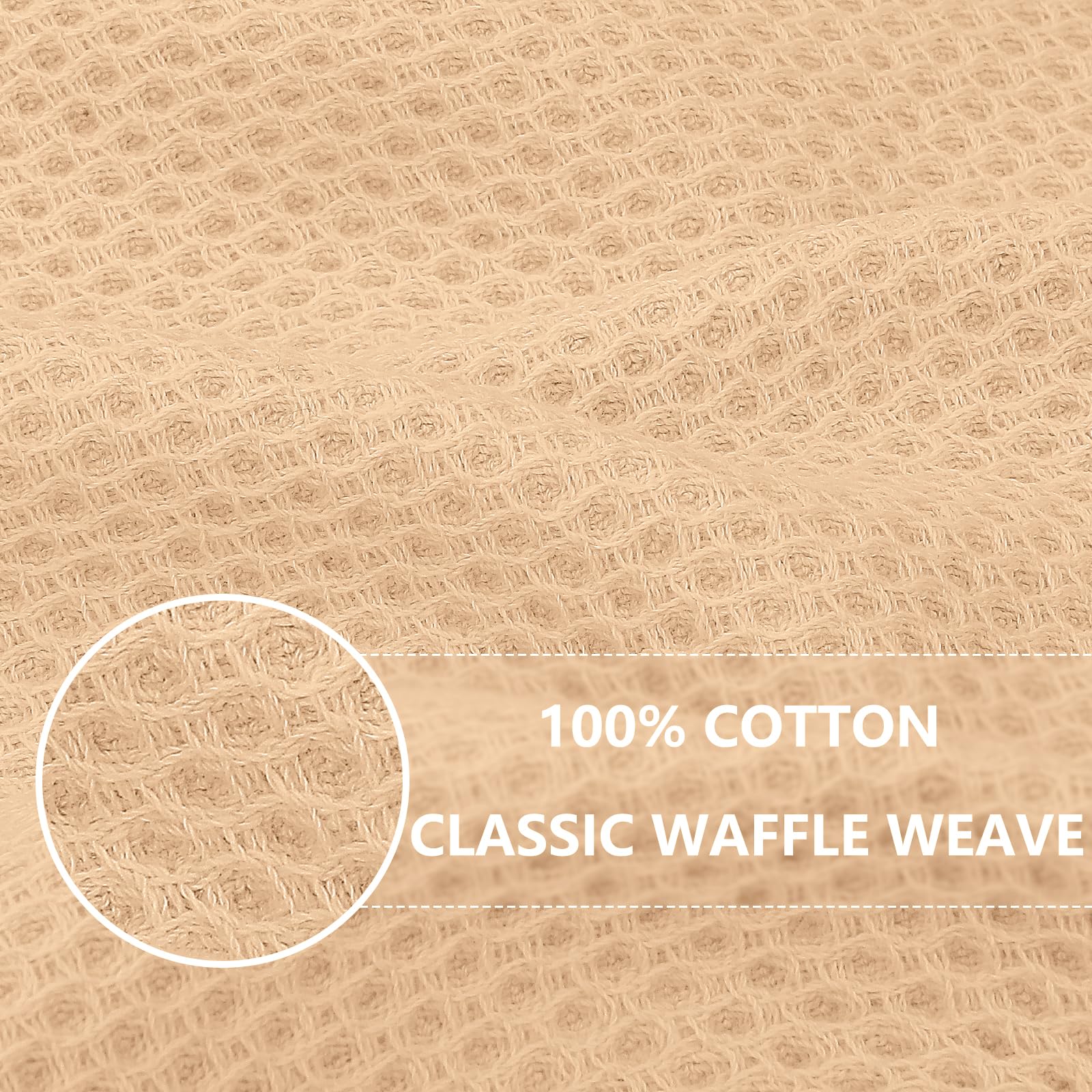 100% Cotton Waffle Weave Kitchen Dish Towels 8 (8 Count)