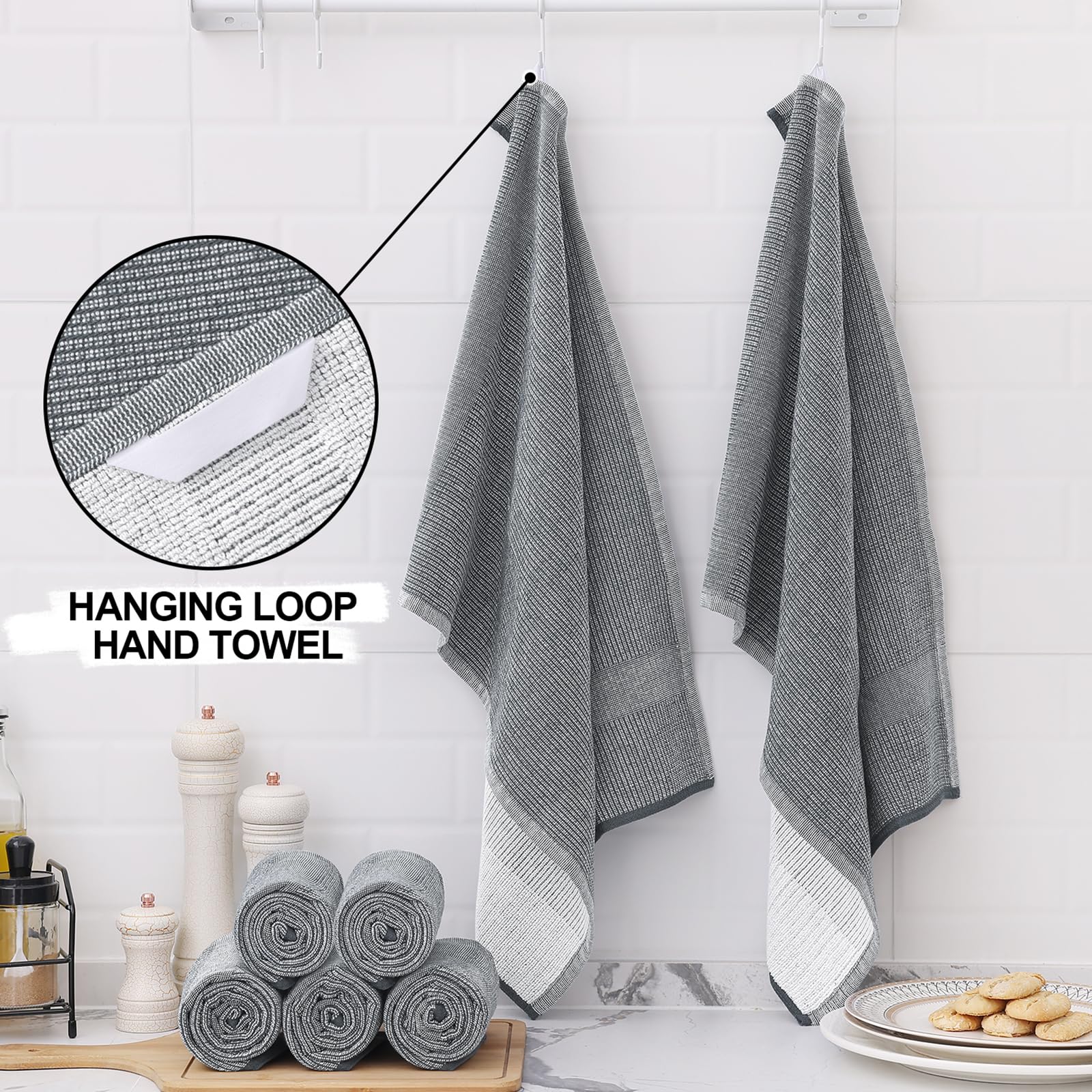 380 GSM Cotton Premium Kitchen Towels 12 Pack (12 Count)