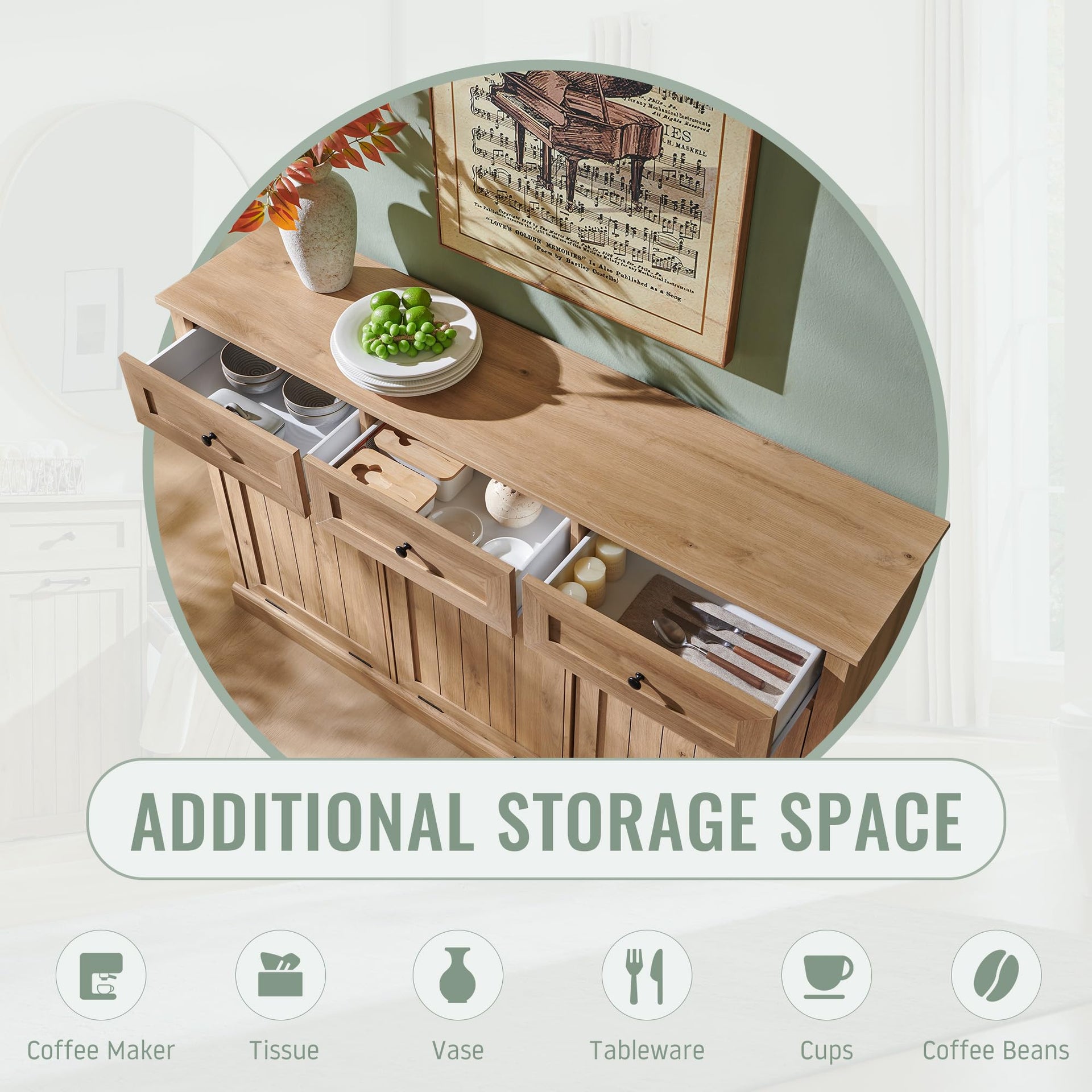 Triple Tilt Out Laundry Hamper Cabinet