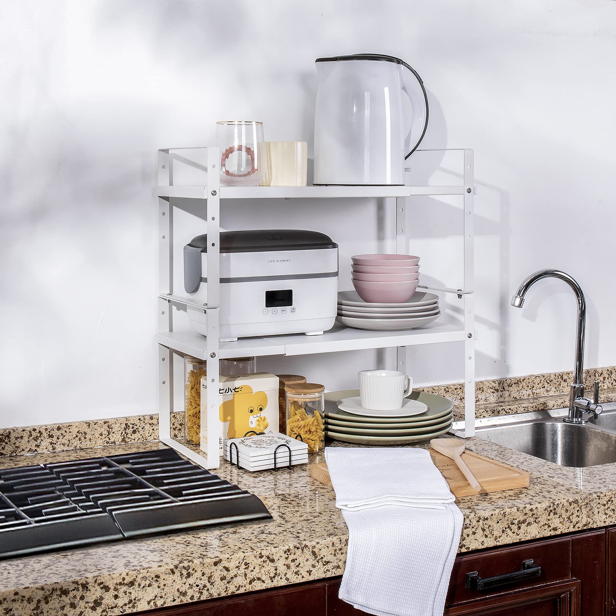 Expandable Cabinet Shelf Organizer Rack (2 Count)