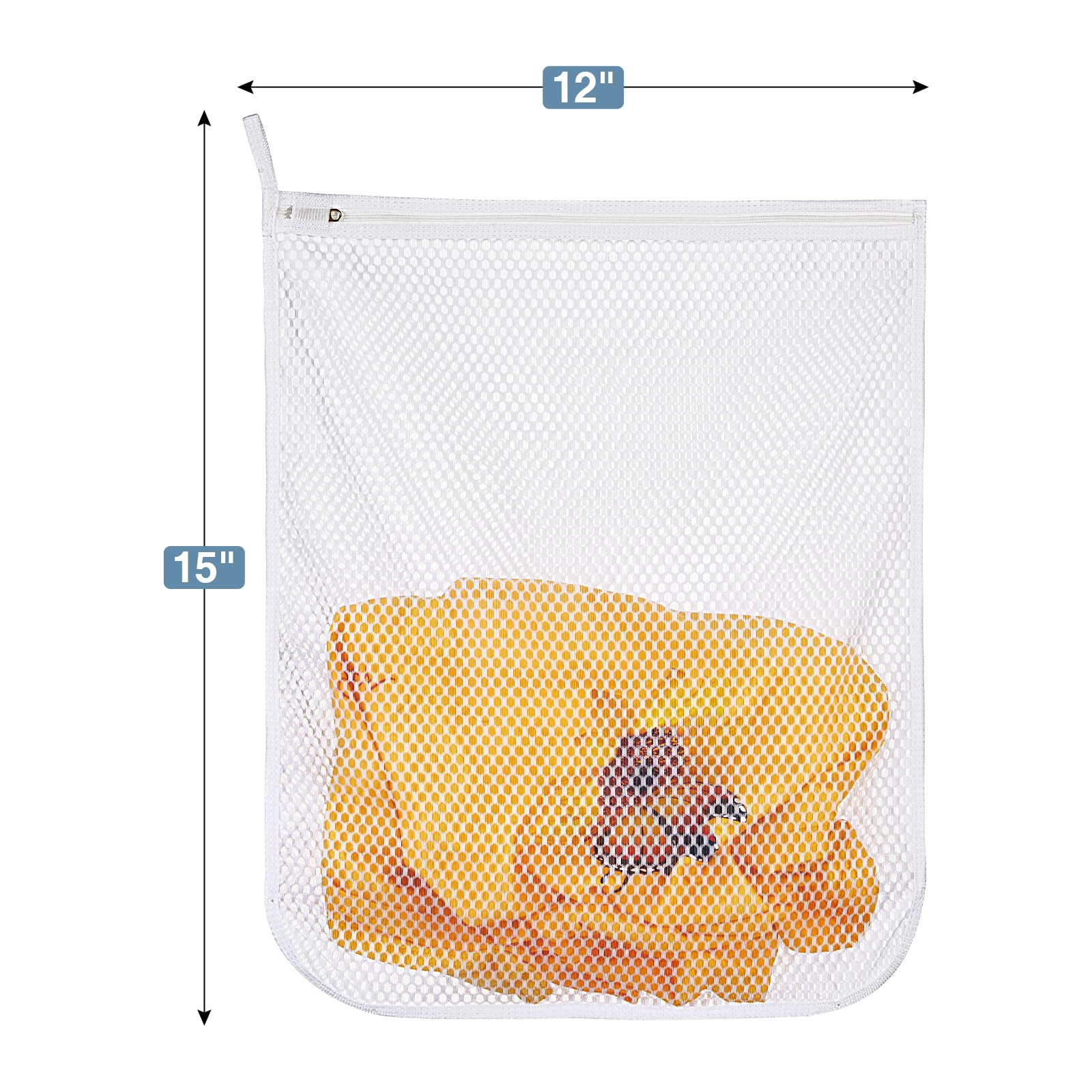 3 pcs Durable Honeycomb Mesh Laundry Bags for Delicates 12" x 15" (3 Count)