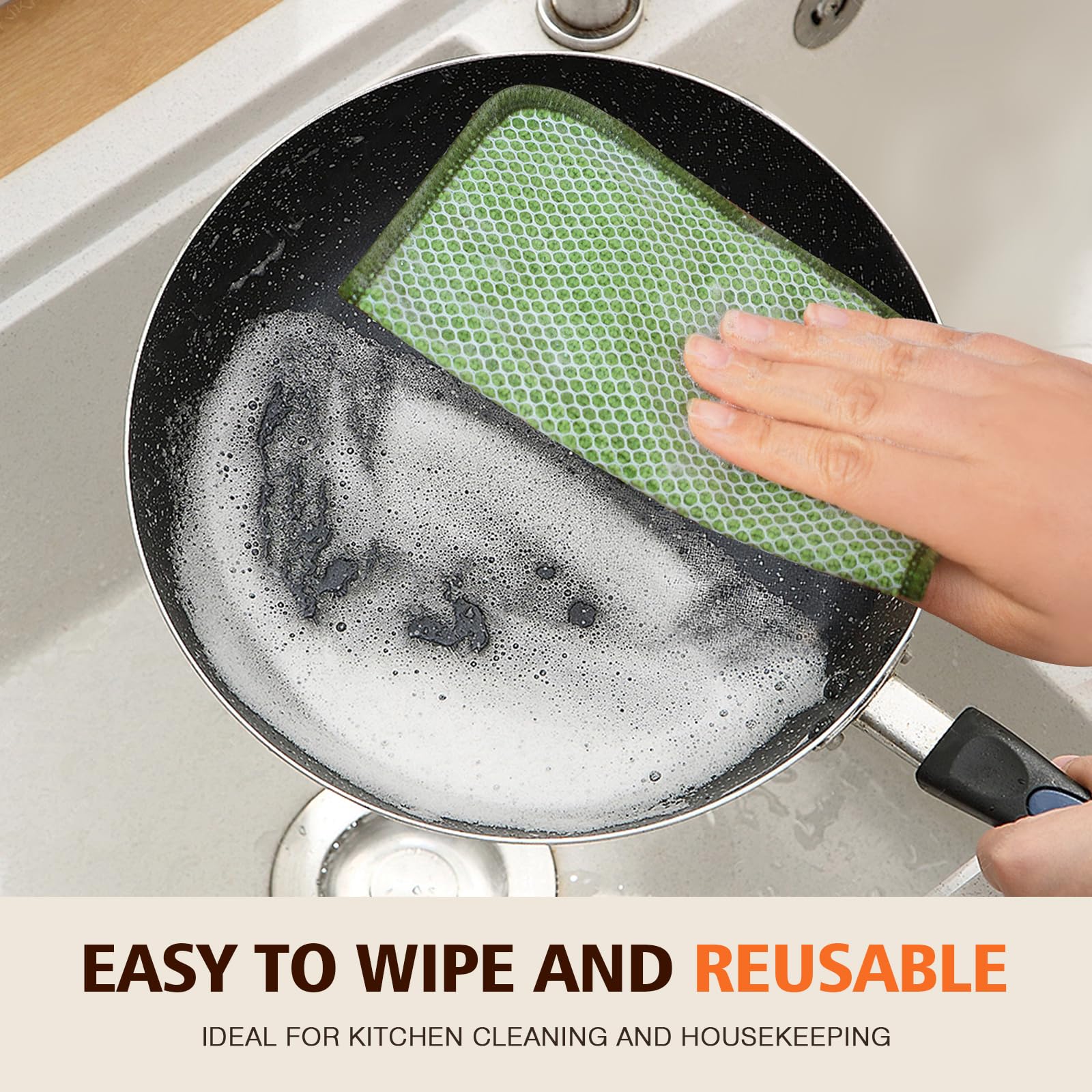 Dish Cloths for Washing Dishes with Scrub Side (9 Count)