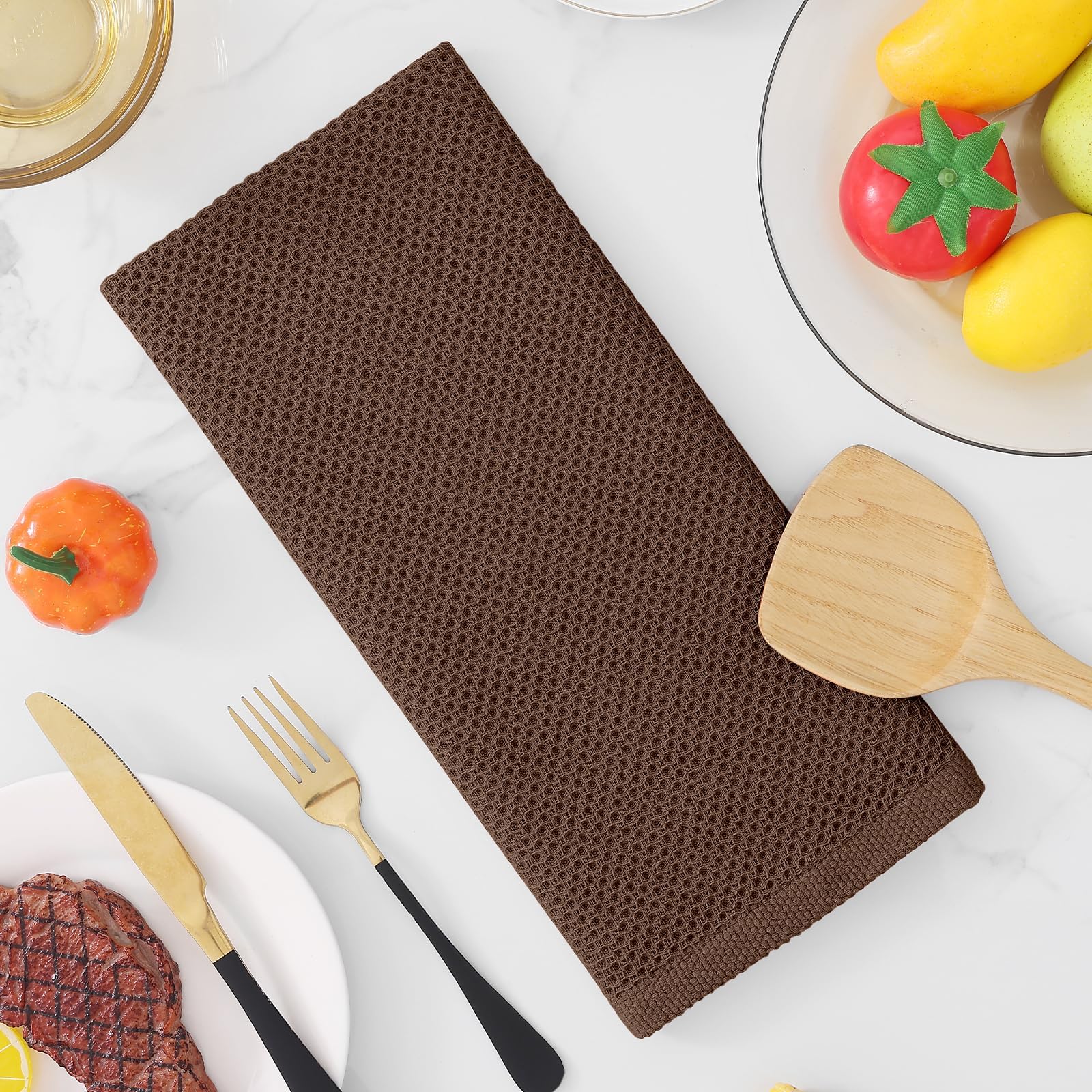 100% Cotton Waffle Weave Kitchen Dish Towels 18 (18 Count)