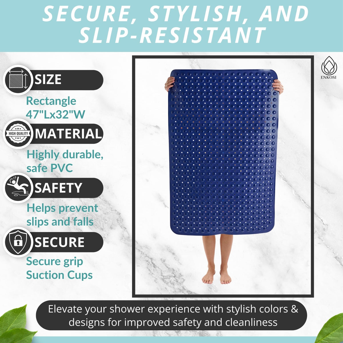 Extra Large Shower Mat Non Slip
