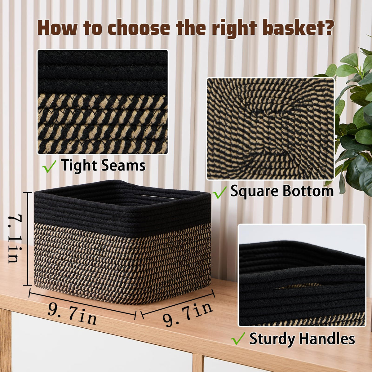 Small Organizing Baskets for Cubes Shelf (3 Count)