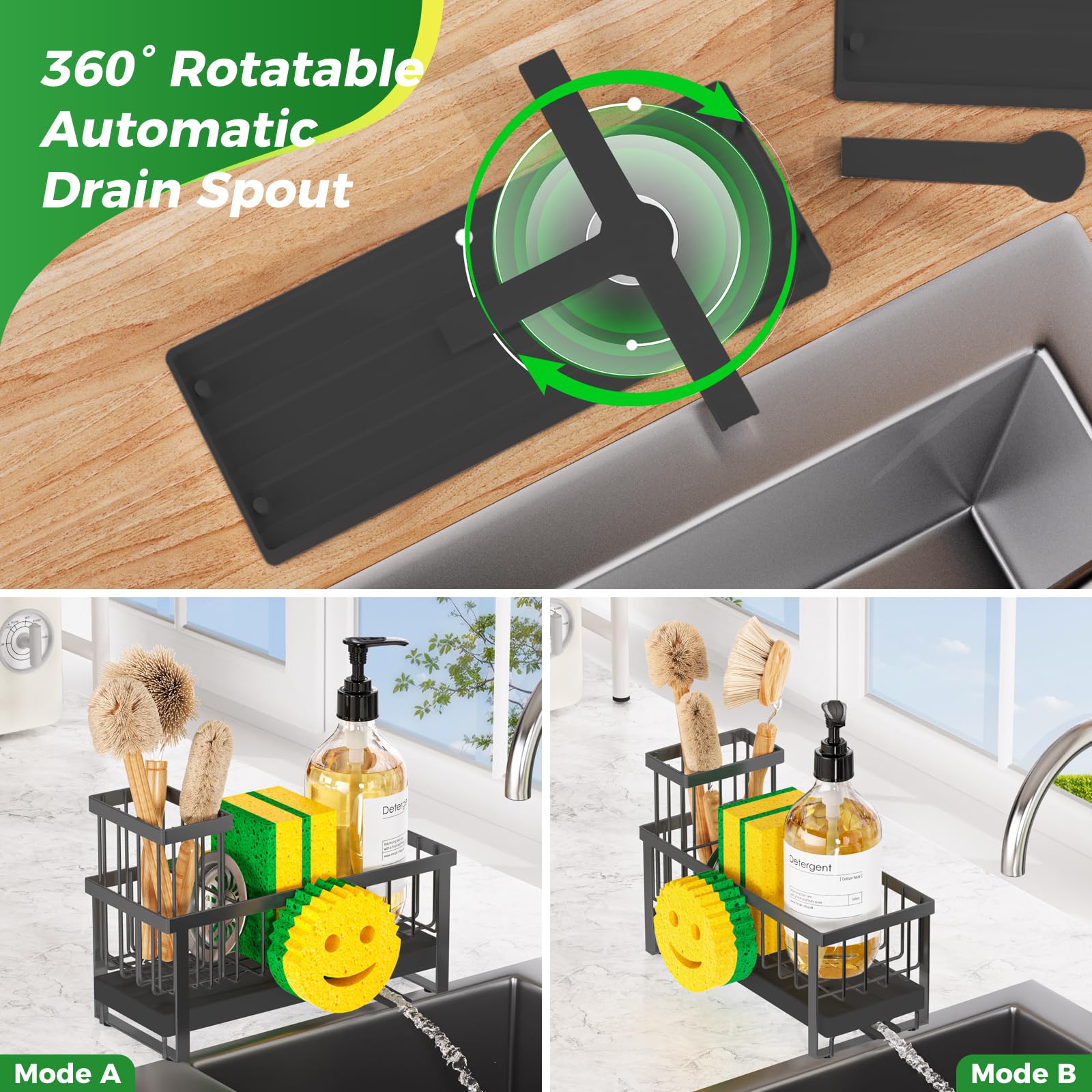 Sponge Holder for Kitchen Sink