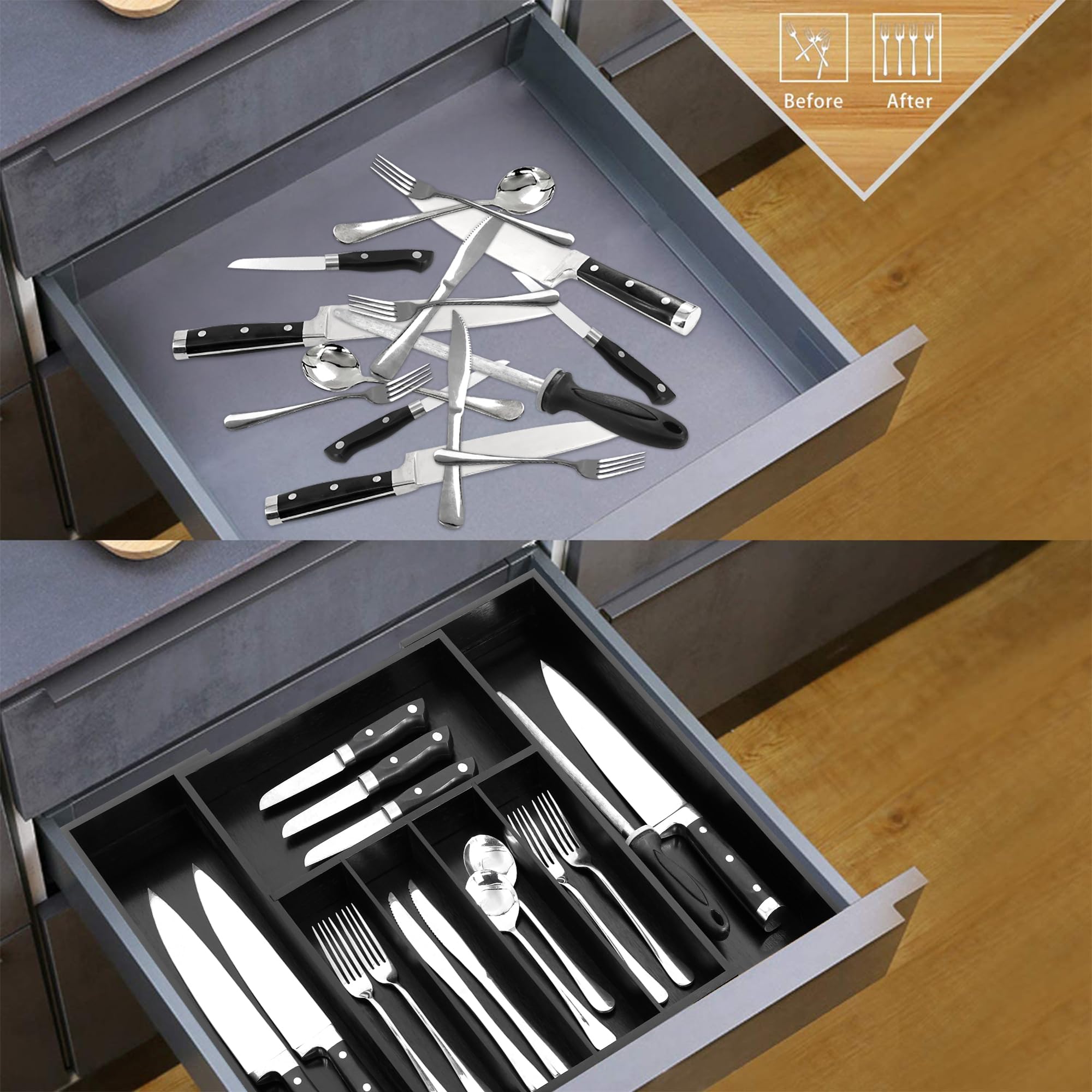 Bamboo Drawer Organizer