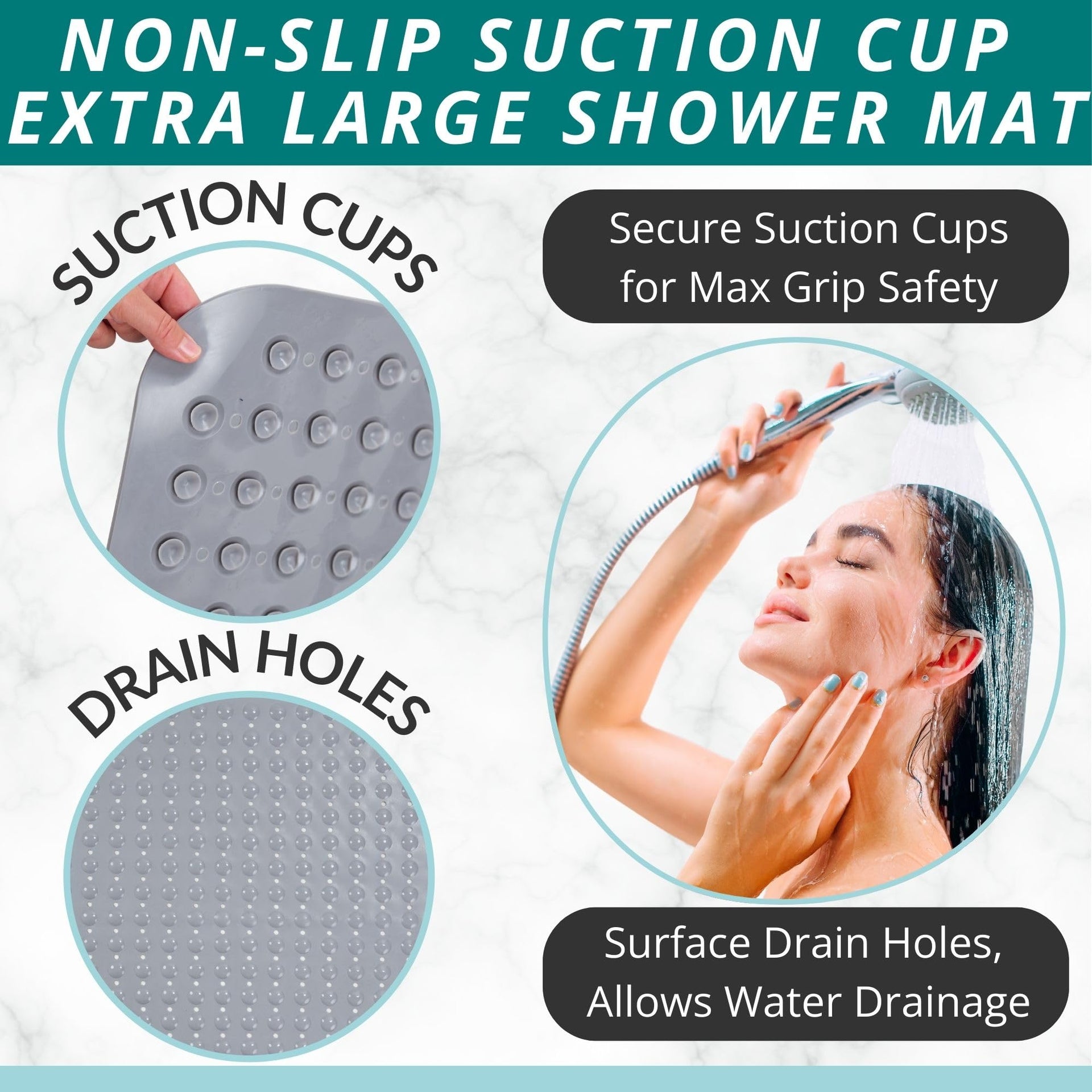 Extra Large Square Non Slip Shower Mat