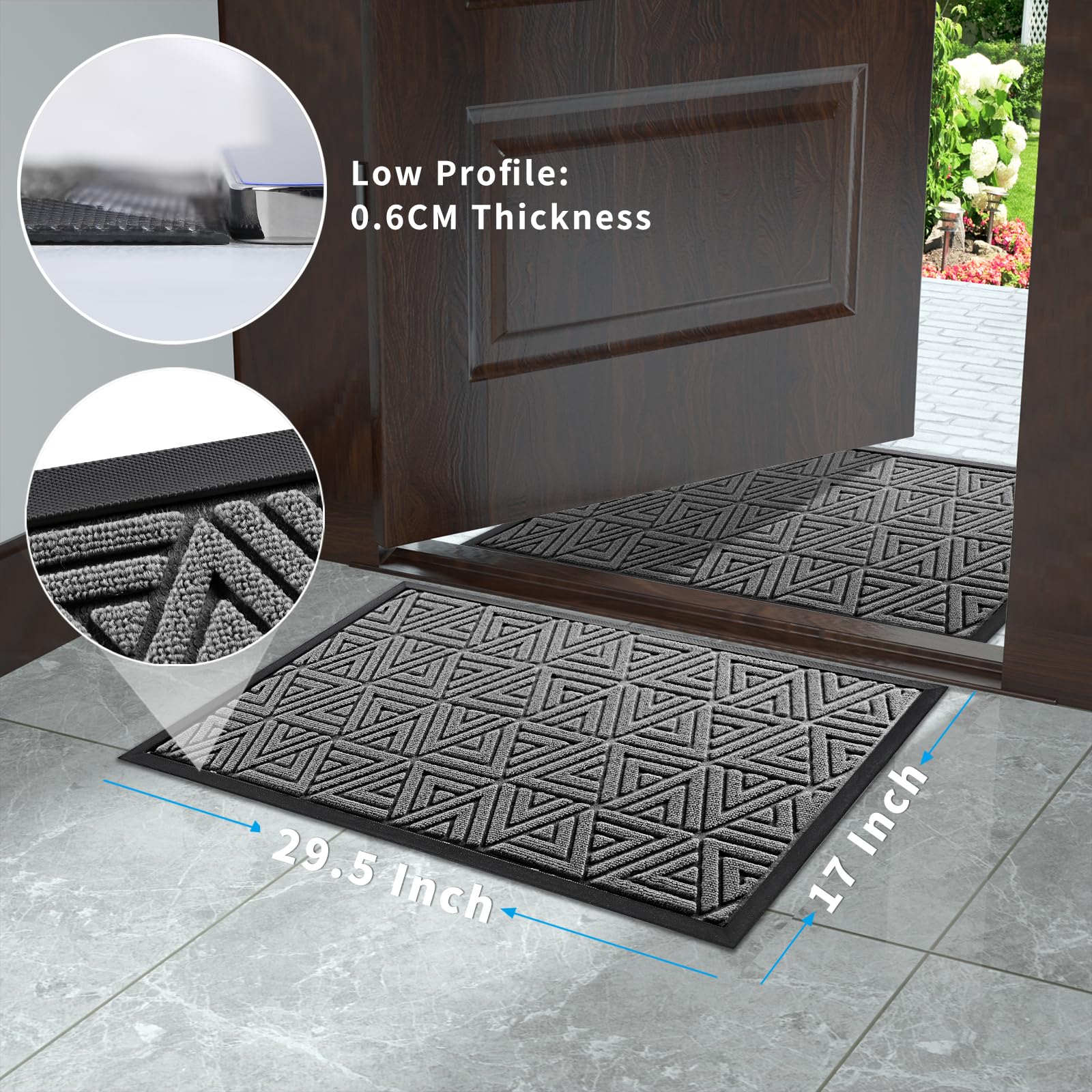 Outdoor Mats for Front Door 29.5x17