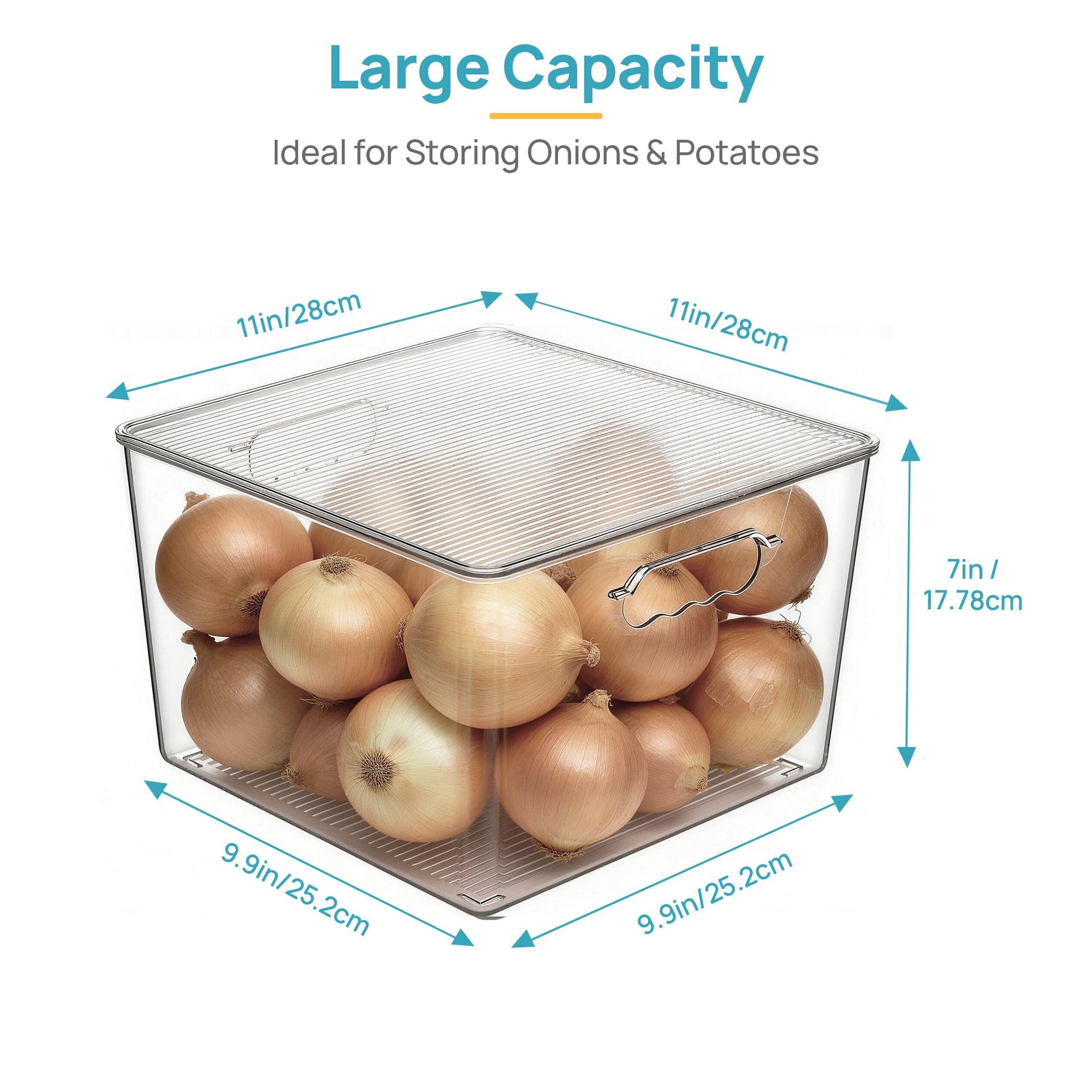 4 Pack Extra Large Clear Stackable Storage Bins with Lids for Cube (4 Count)