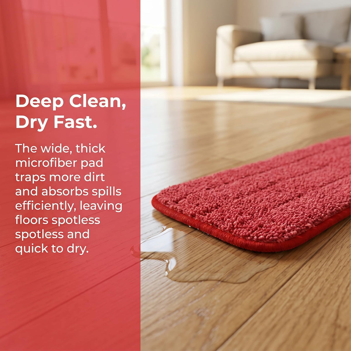 12Pack Microfiber Mop Pads (12 Count)