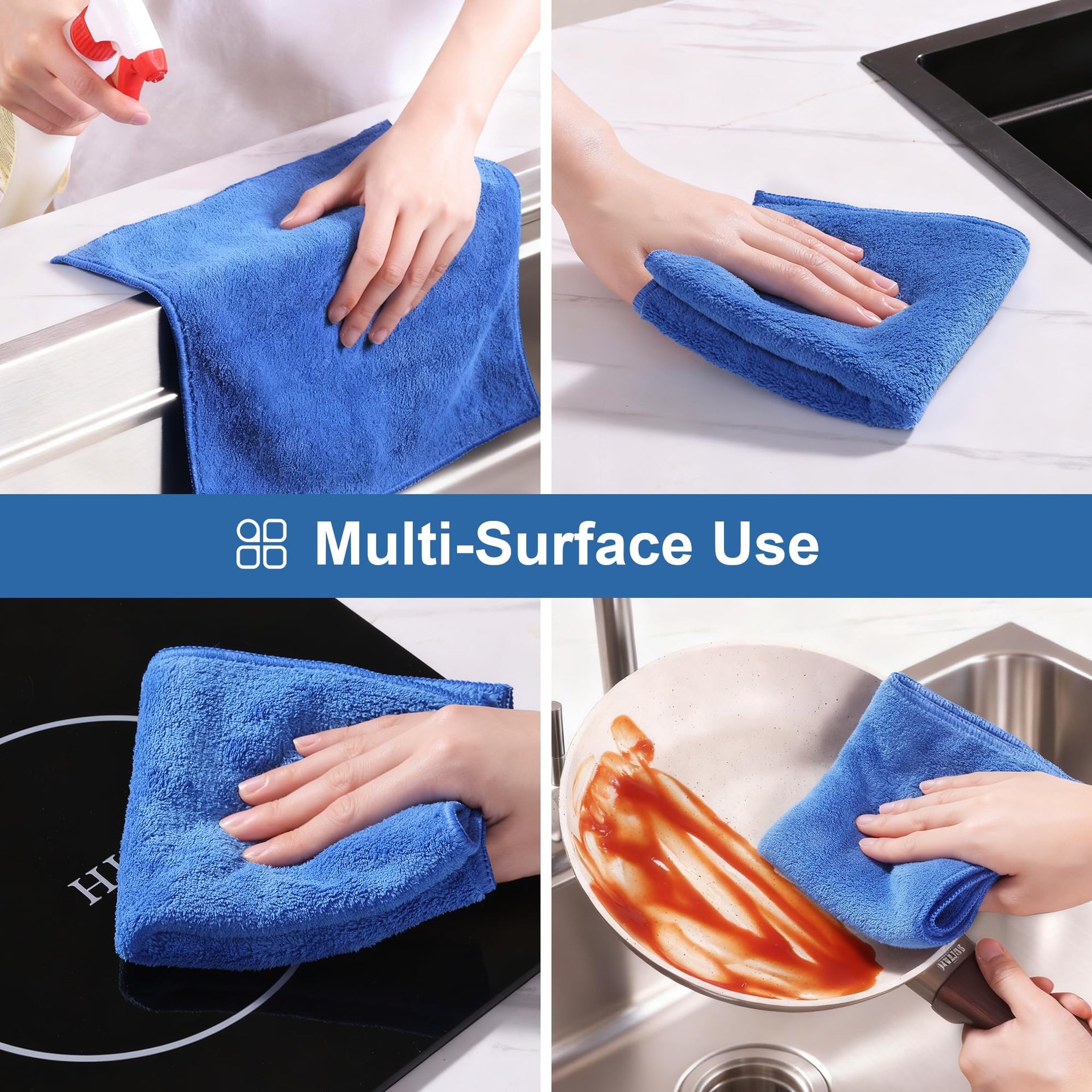 Microfiber Cleaning Cloths 18 Packs (18 Count)