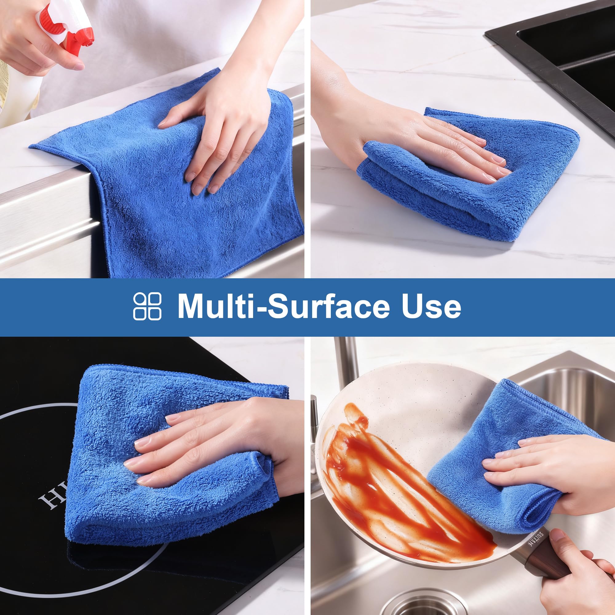 Microfiber Cleaning Cloths 18 Packs (18 Count)