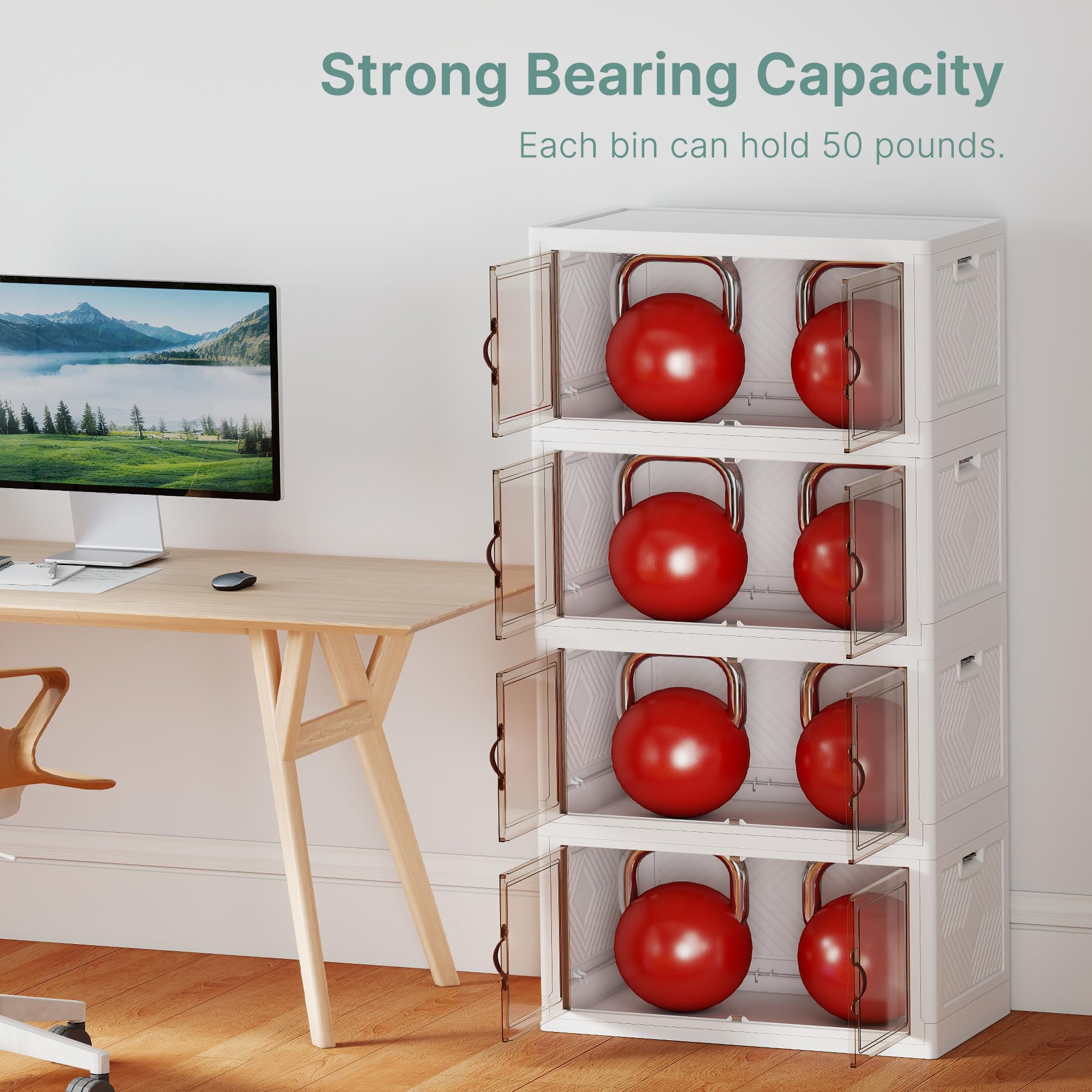 896QT Lockable Plastic Storage Bins