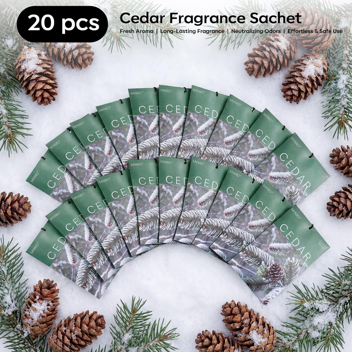 20Pcs Cedar Scented Sachets (20 Count)