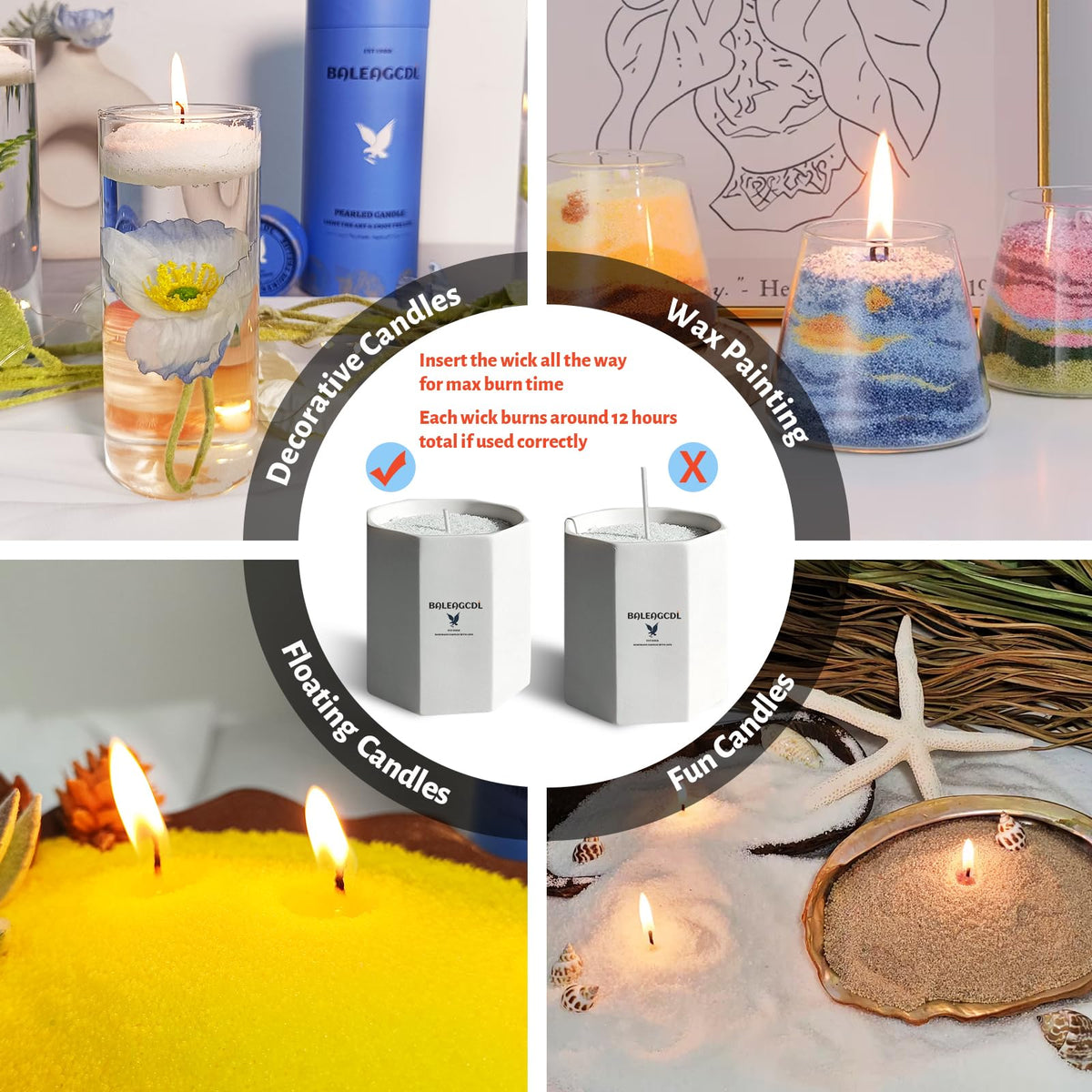 Lemon Scented Yellow Pearled Candle 18oz Luxury Sand Candle Granulated Wax (18 Ounce)
