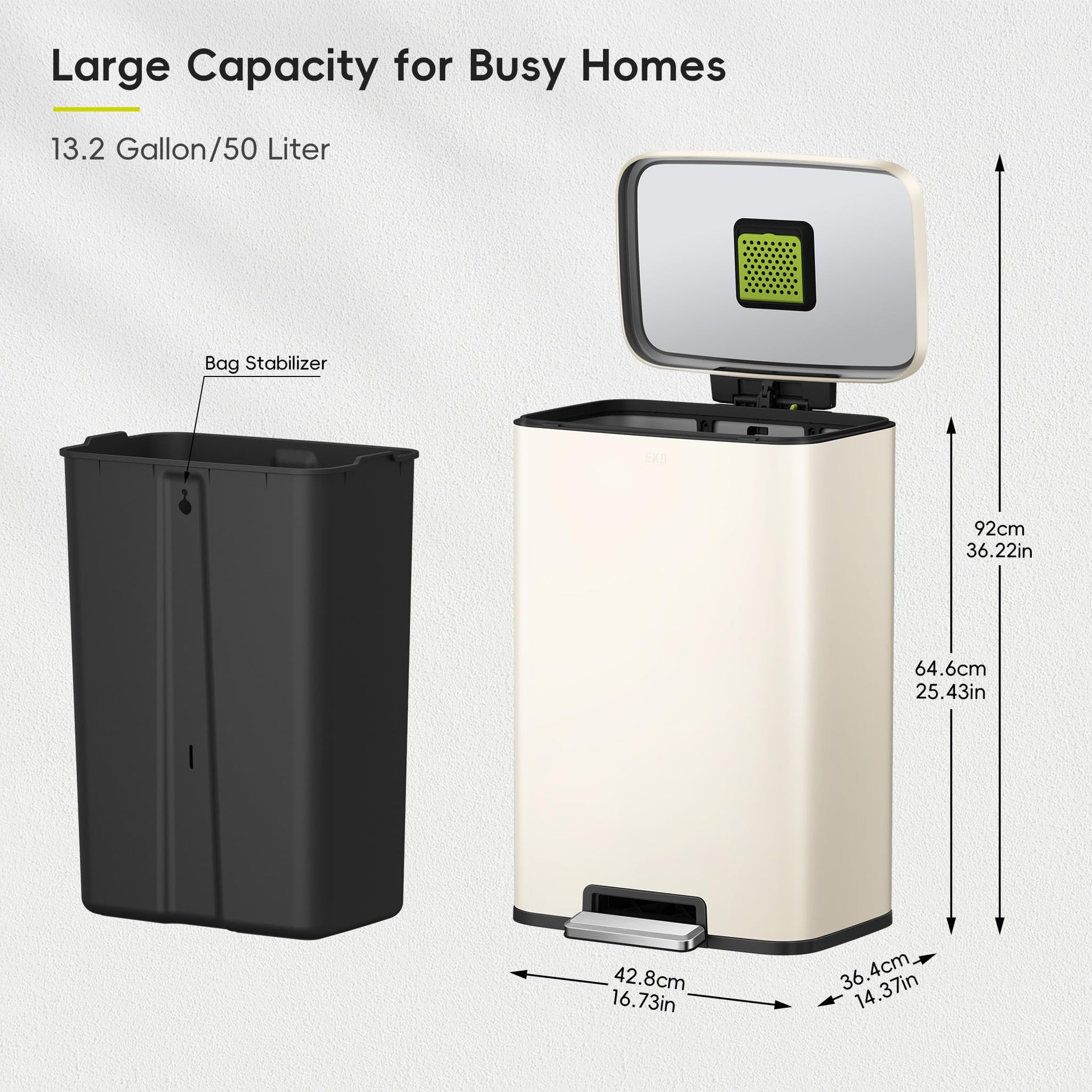 Madison Vanilla Stainless Steel 13.2 Gal