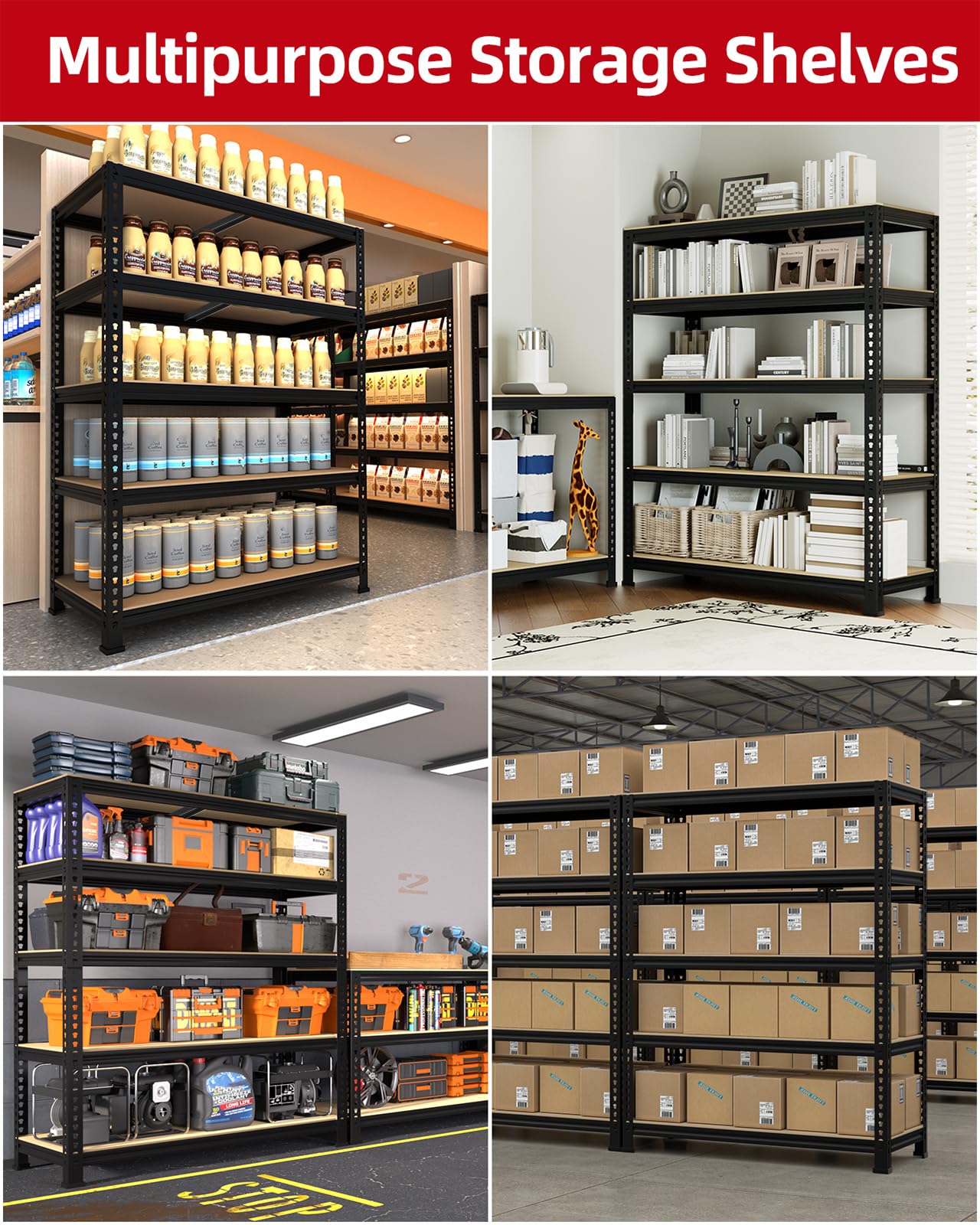 5 Tier Garage Storage Shelves